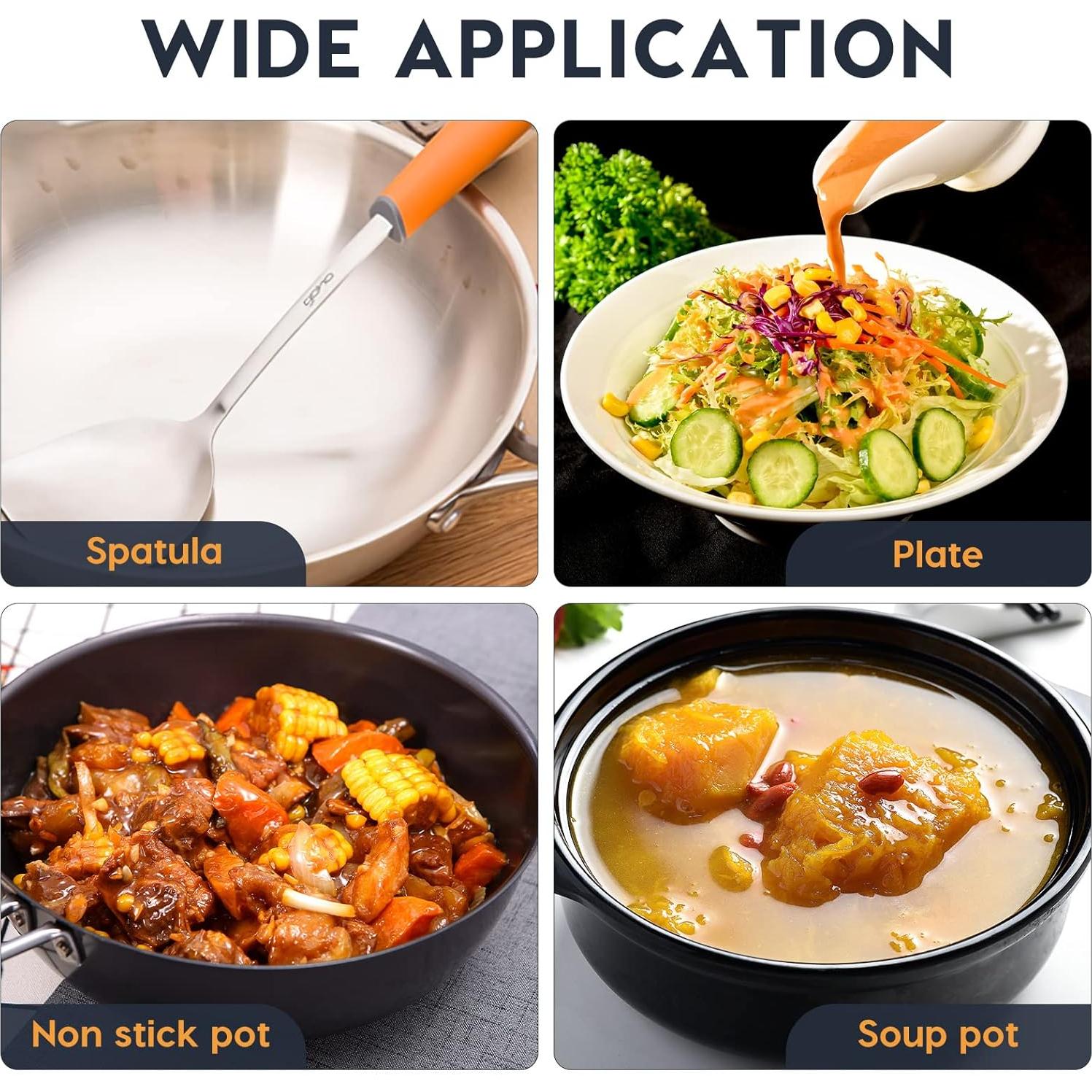 Soporte de Cuchara DOITOOL 2 Piezas Acero Inoxidable Antiescaldante