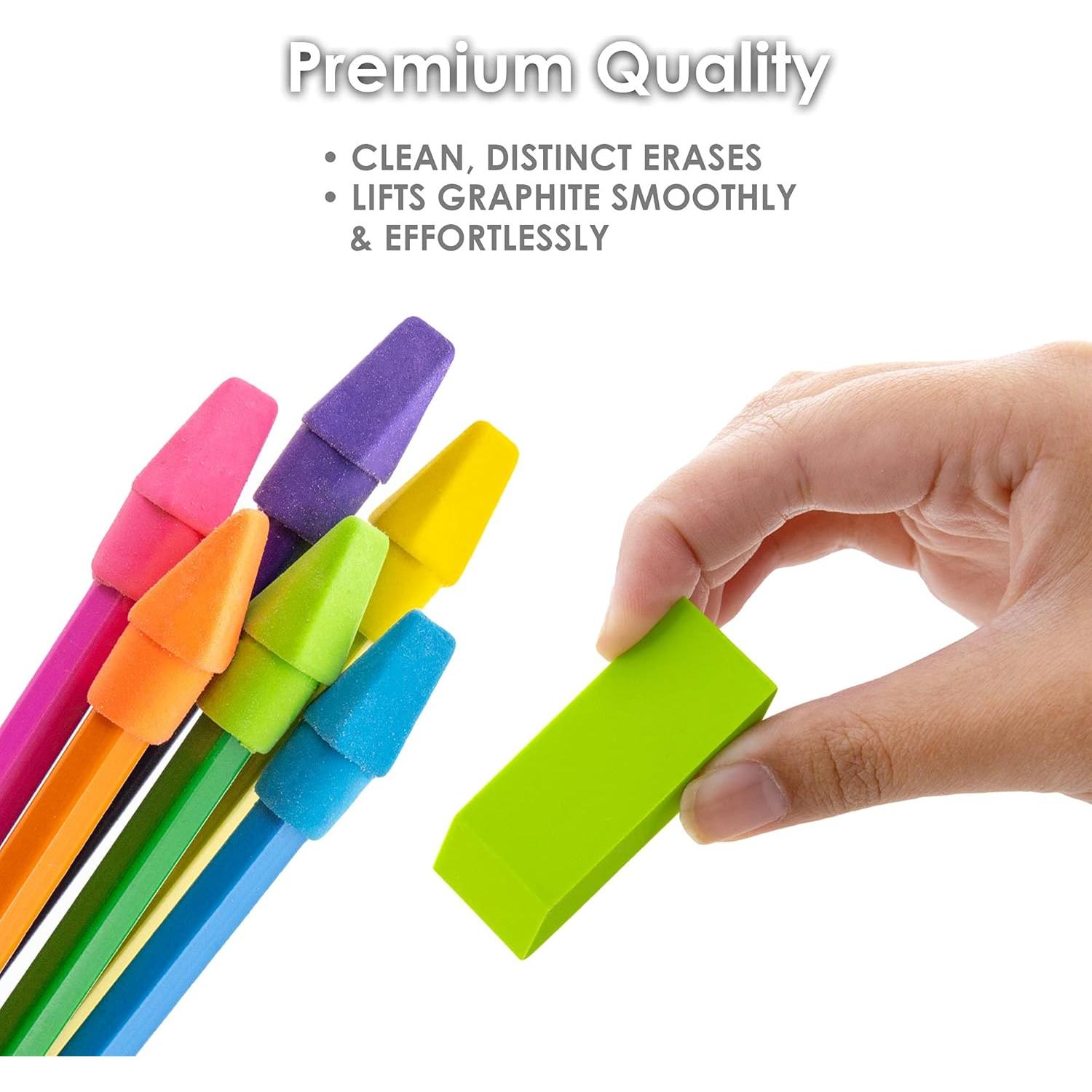 BAZIC Borradores de Punta de Lápiz y Bloque - 12 Unidades