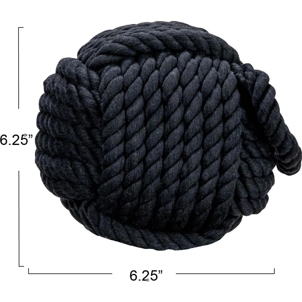 Tope de puerta decorativo Creative Co-Op 15.88 cm negro