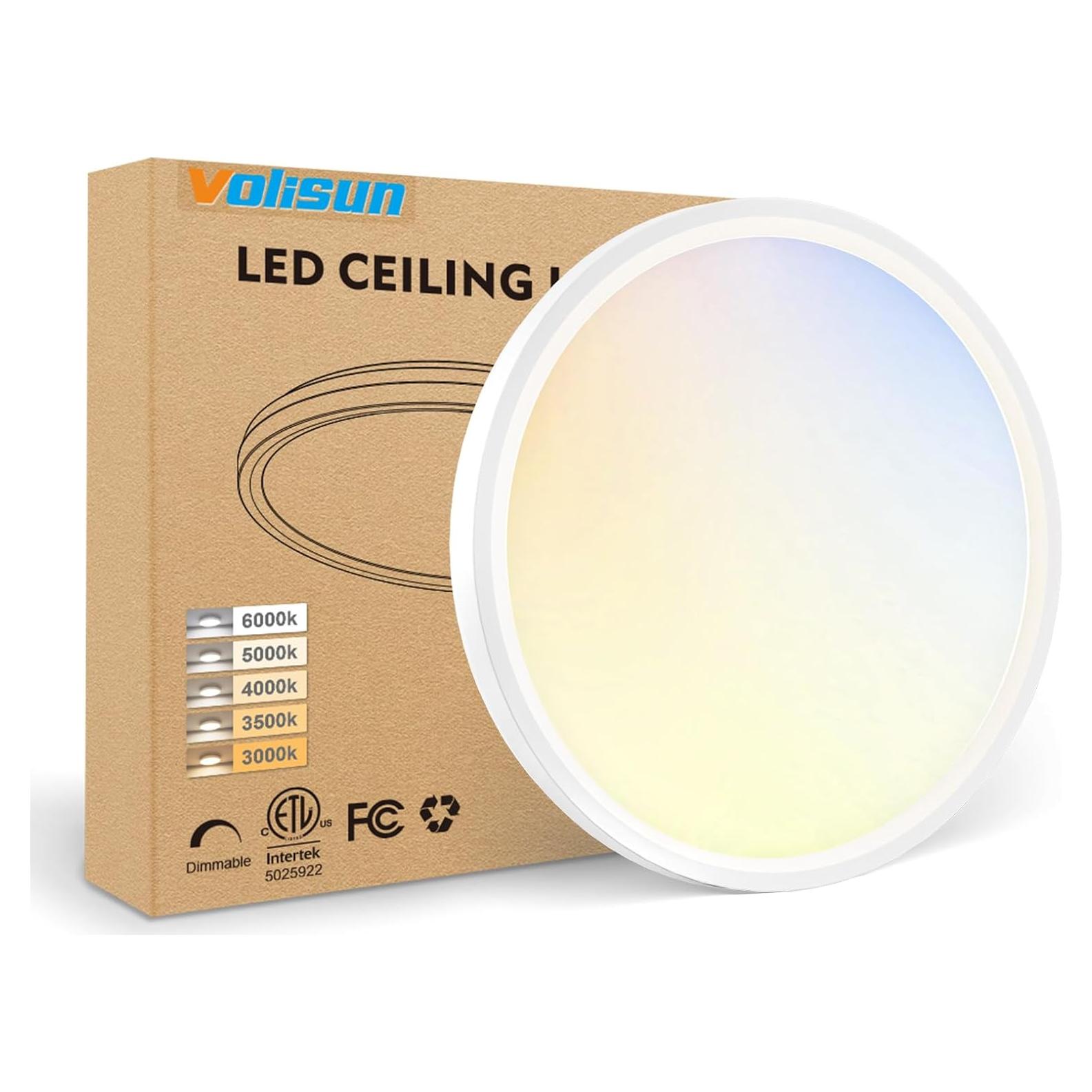 Luz de Techo LED VOLISUN 15W Regulable 5 CCT 18cm Blanca
