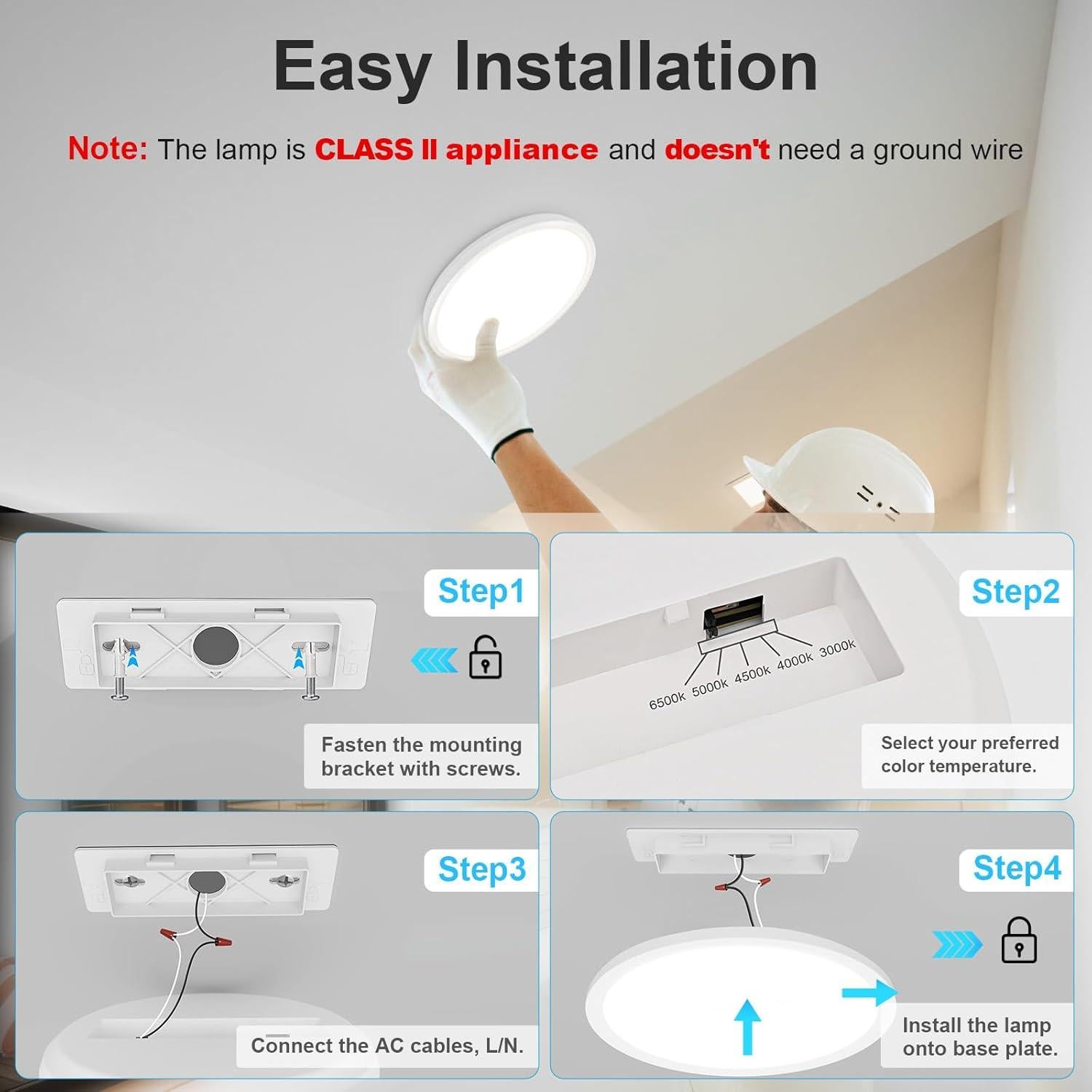 Luz de Techo LED VOLISUN 15W Regulable 5 CCT 18cm Blanca