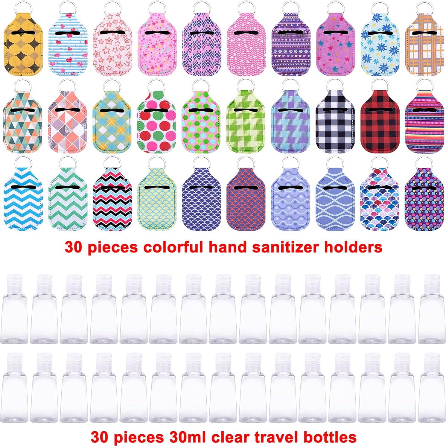 Duufin 30 Pcs Soporte y Botellas Vacías 30ml para Desinfectante