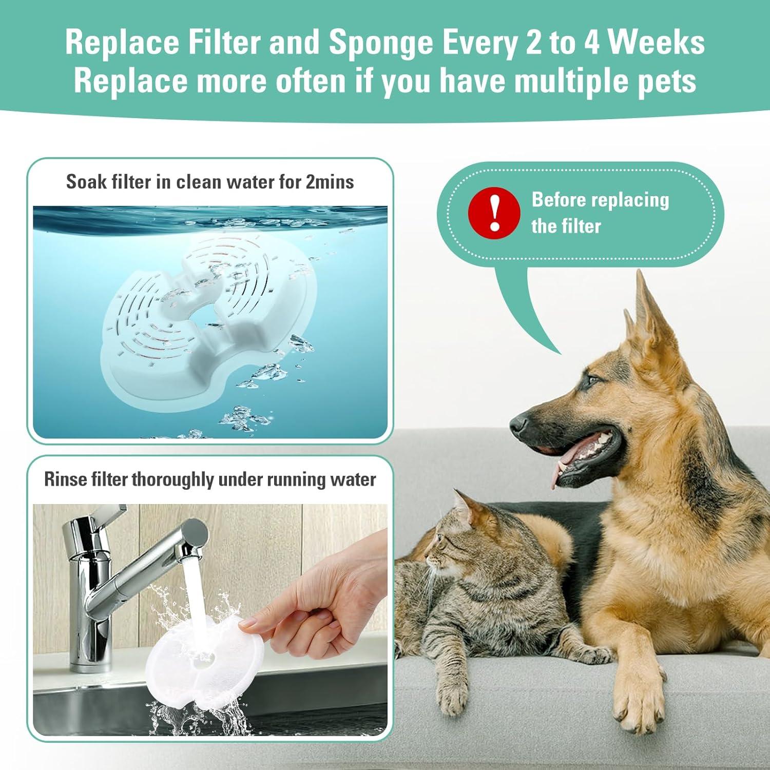 Paquete de 4 Filtros de Reemplazo y 4 Filtros de Bomba RUI