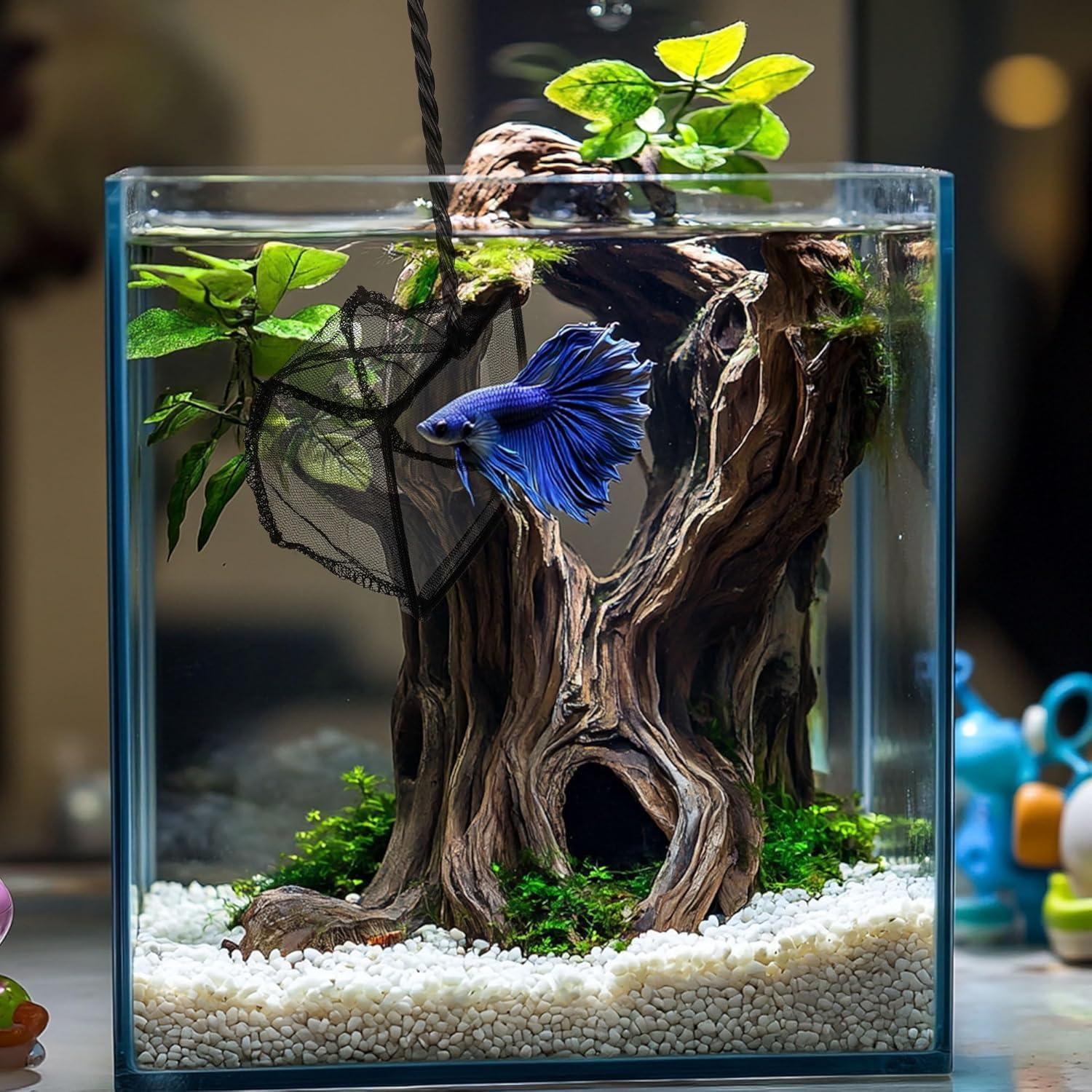 Paquete de 3 Redes para Acuario Filhome Nylon Suave 10-15cm