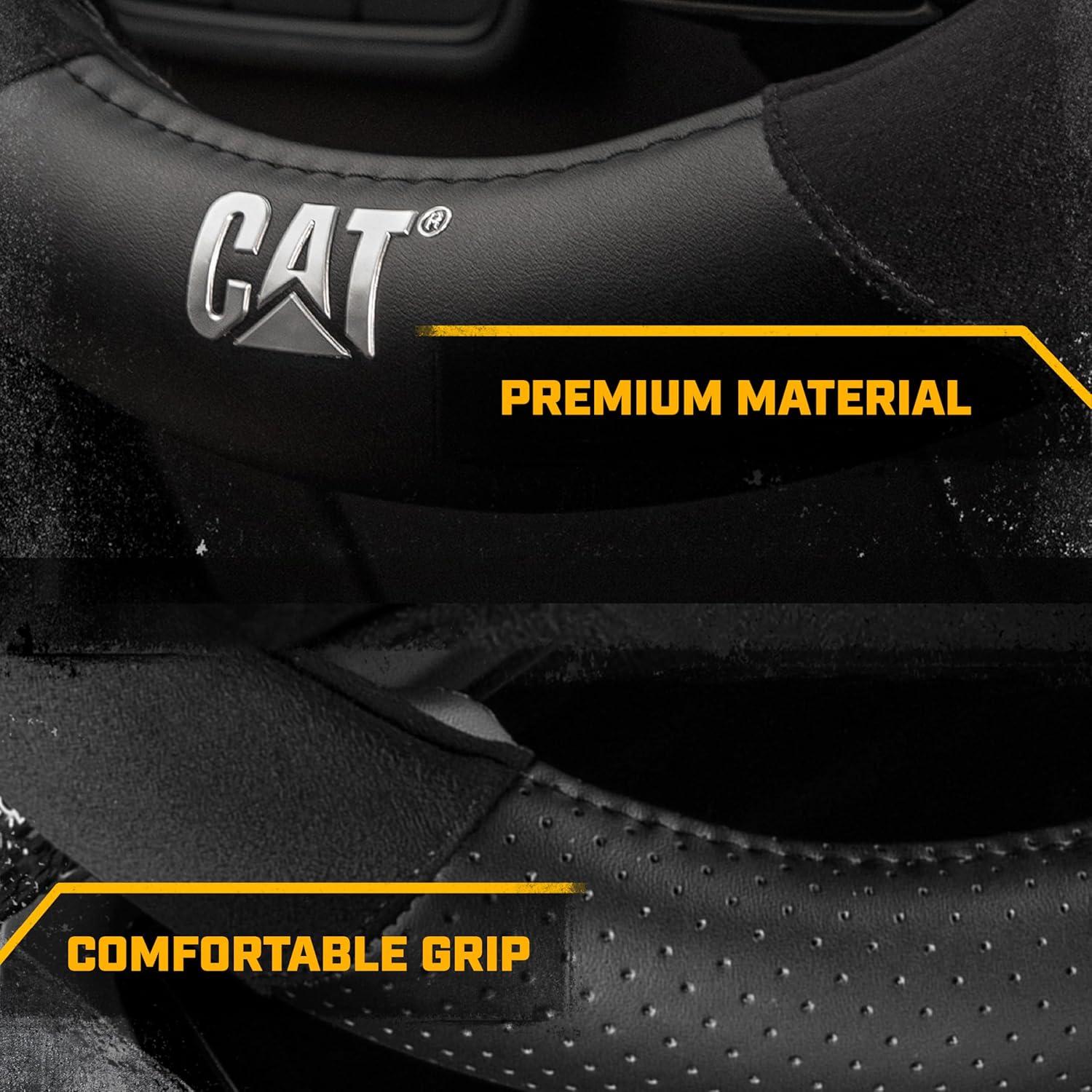 Cubierta de Volante CAT® Suede Negro/Gris 36.8-38.1 cm