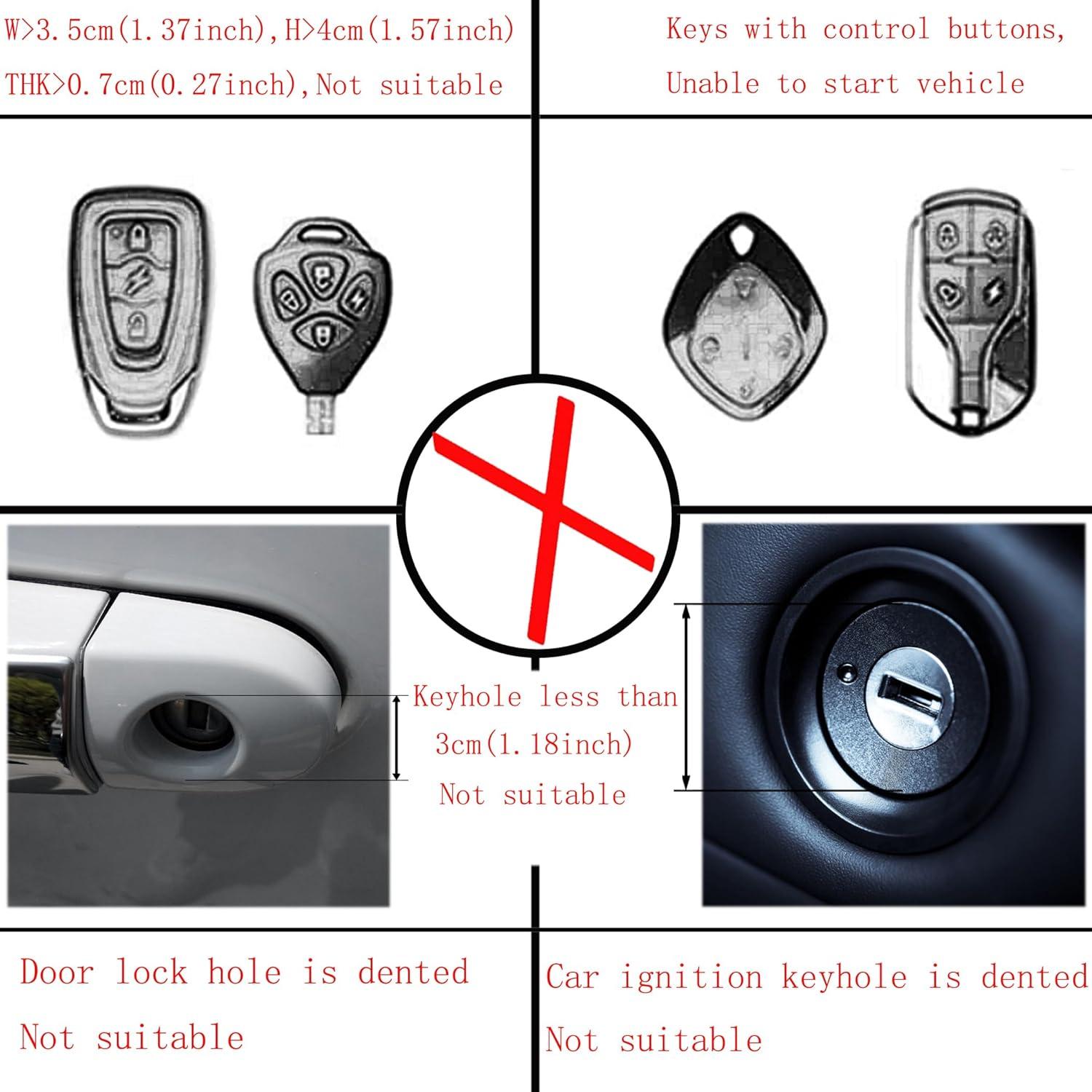 Funda de Llave de Coche de Cuero MEEBOY Negra - Hecha a Mano