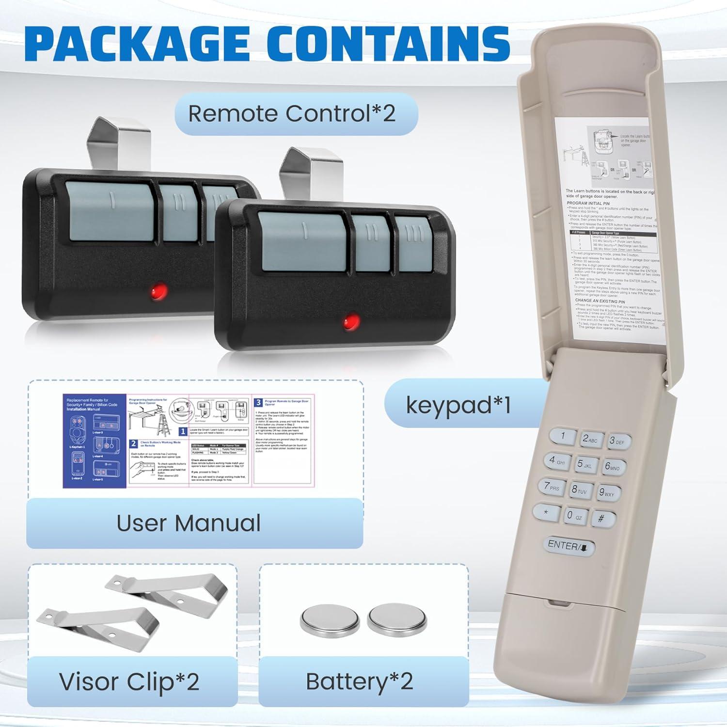 Teclado y Control Remoto 893LM Pevxou para Puerta de Garaje