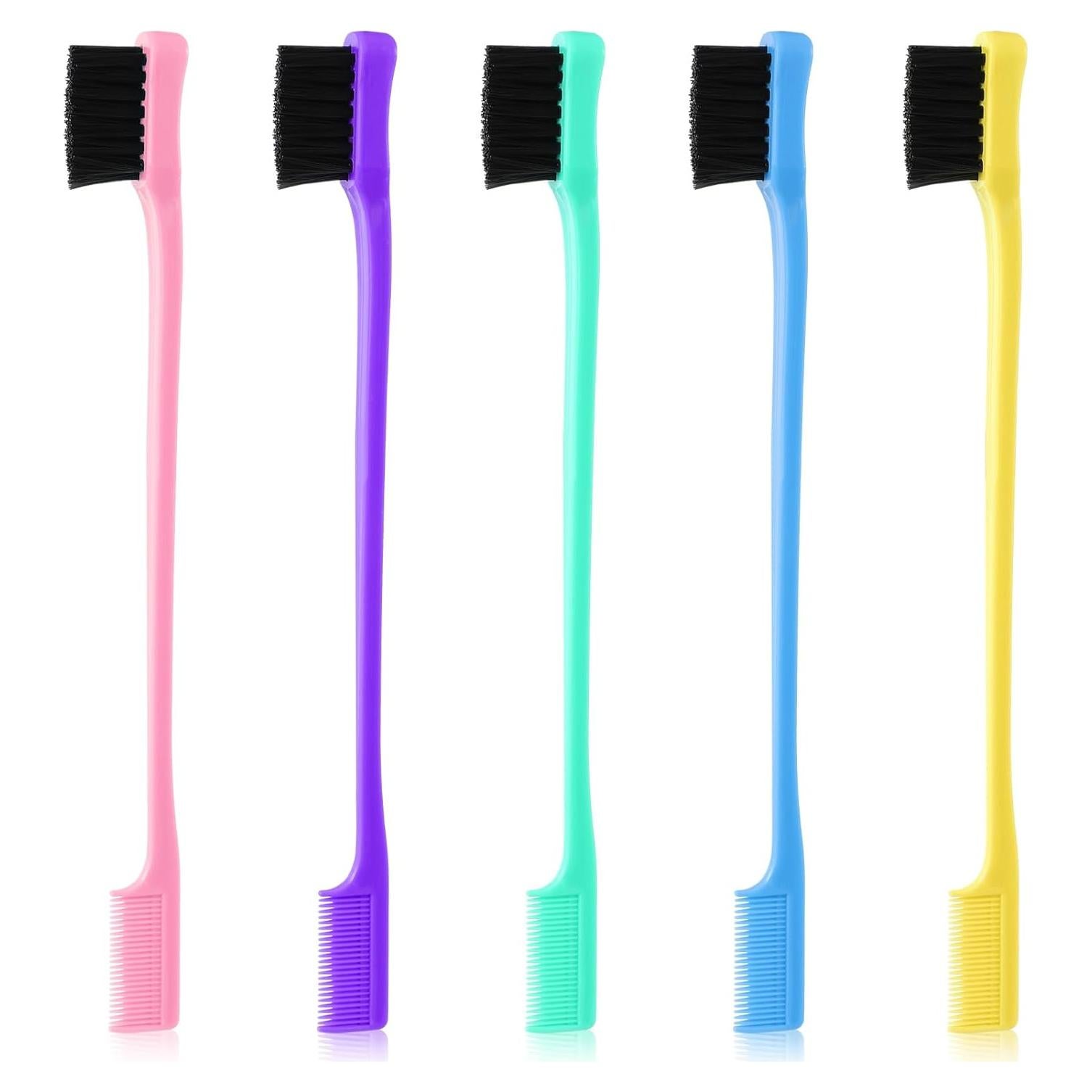 Juego de Cepillos y Peines de Bordes Molain - 5 Piezas Coloridas