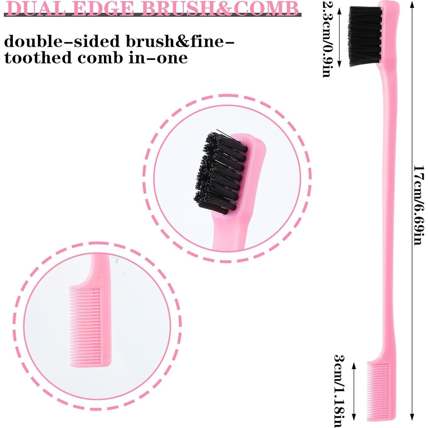 Juego de Cepillos y Peines de Bordes Molain - 5 Piezas Coloridas