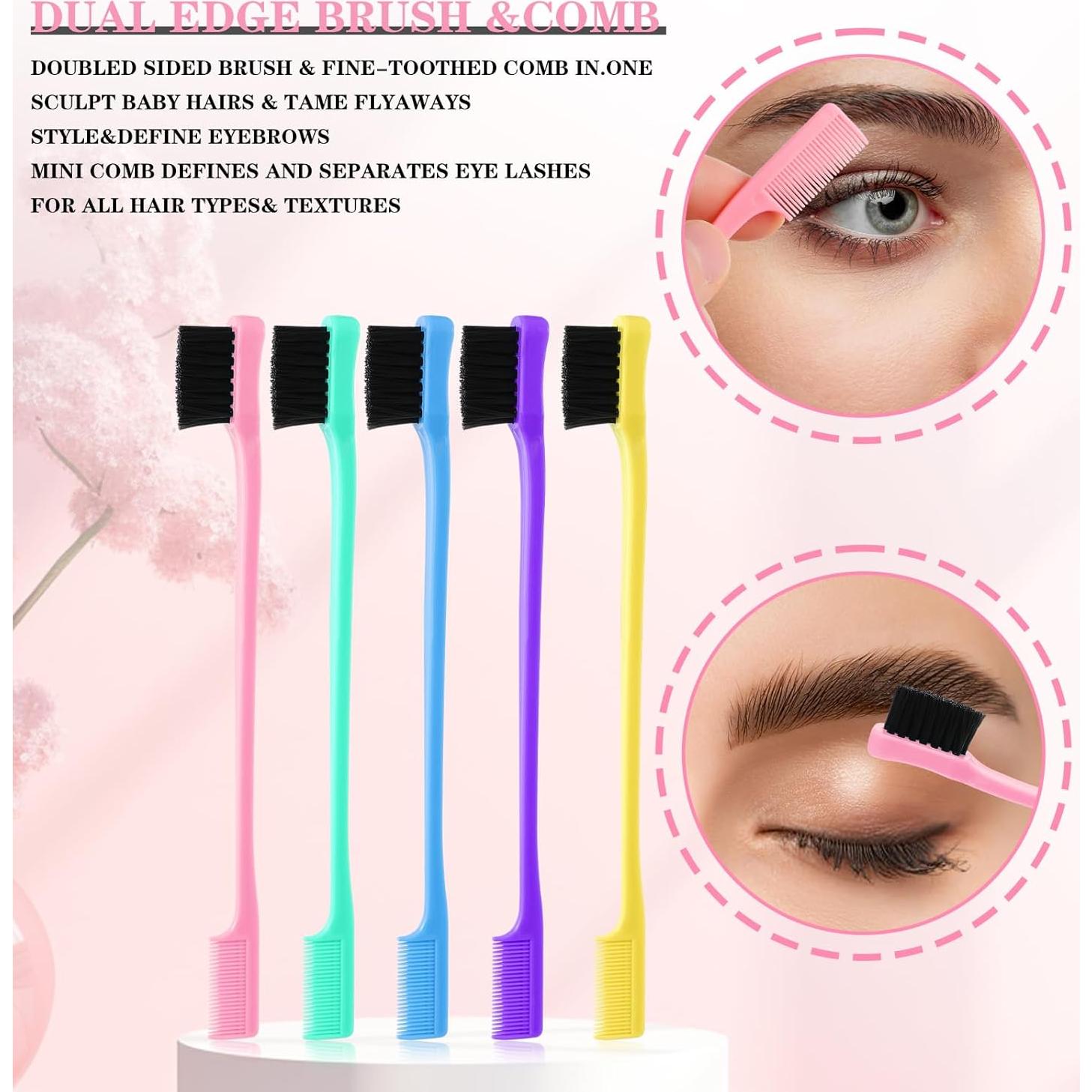 Juego de Cepillos y Peines de Bordes Molain - 5 Piezas Coloridas