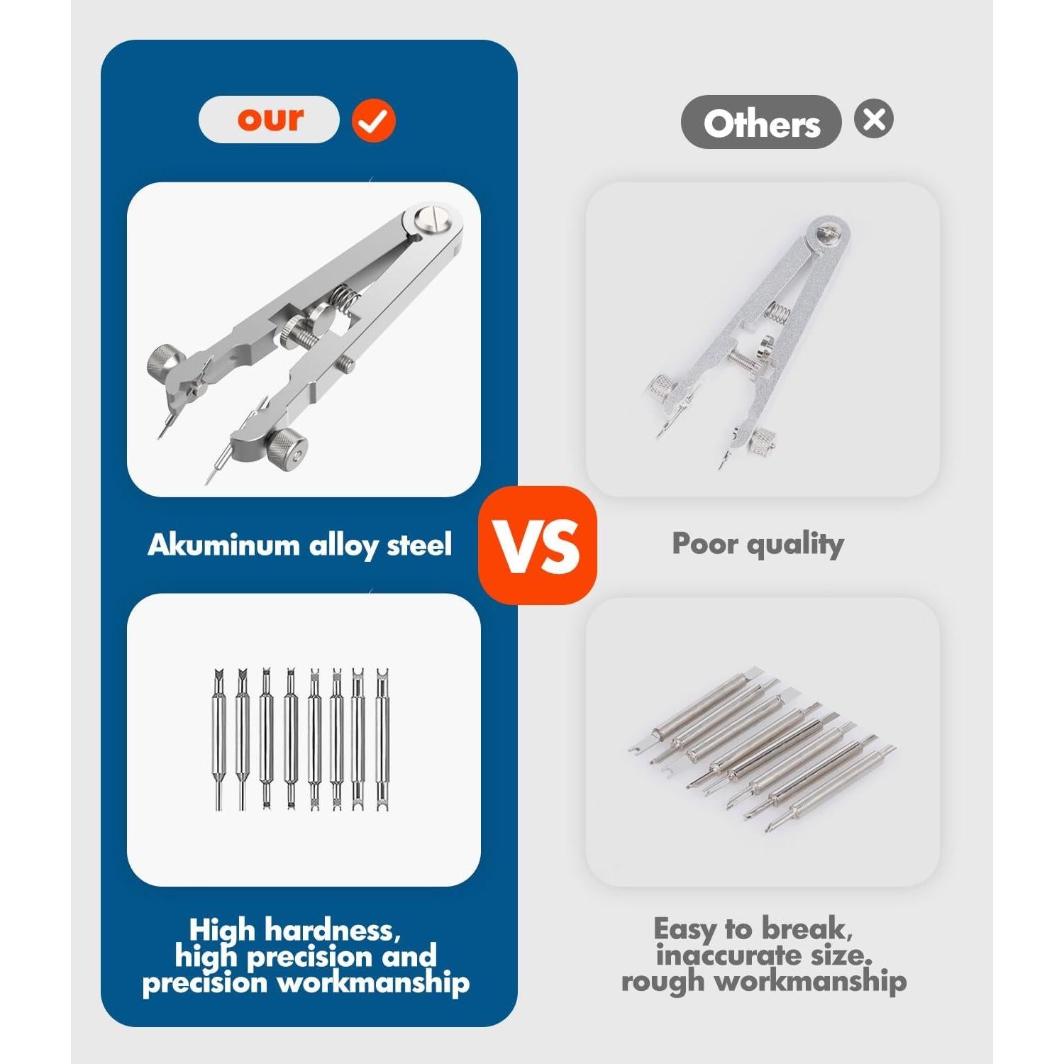 Kit de Herramientas de Pinzas para Barra de Resorte Freejoy - 9.6cm