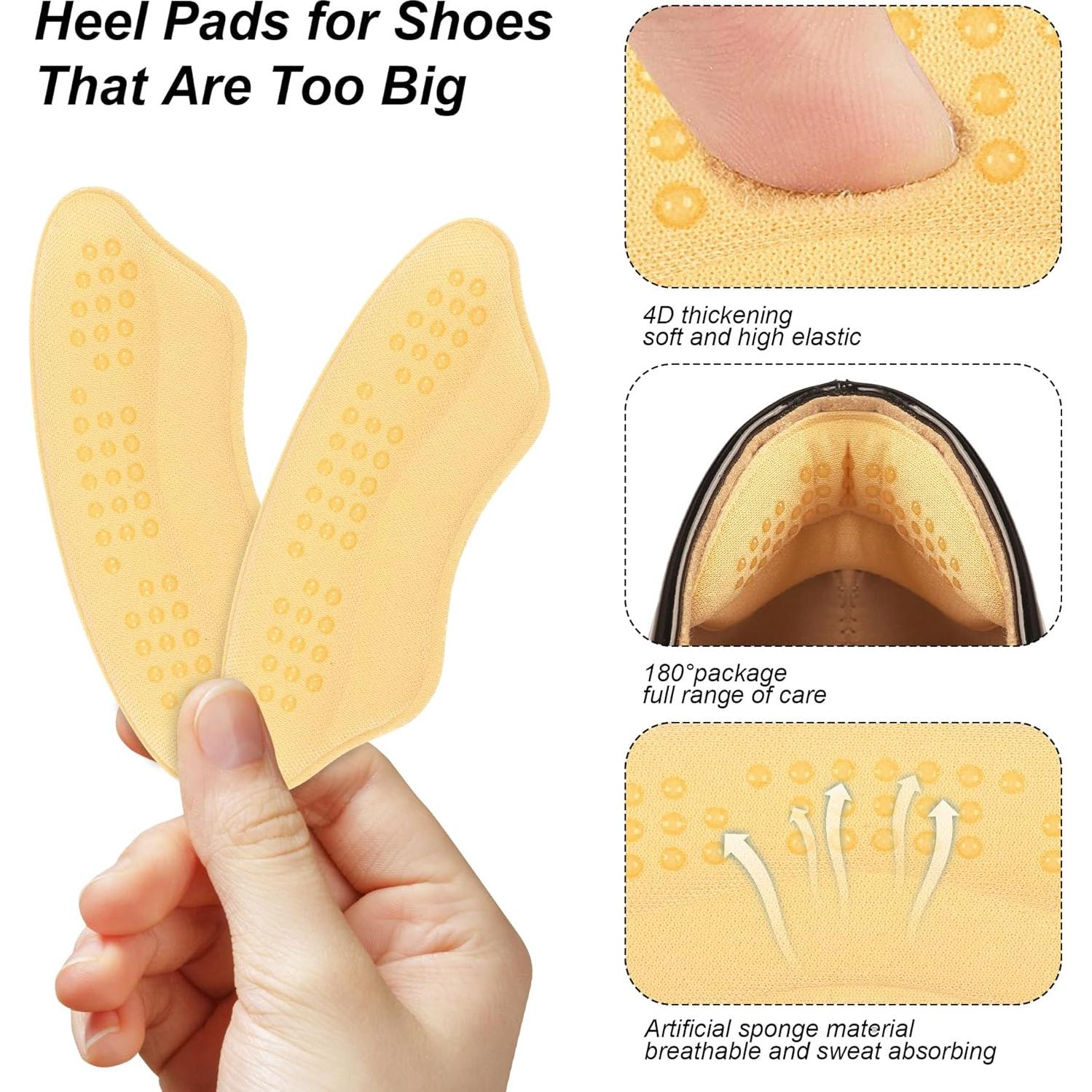 Almohadillas de Talón Antideslizantes Makryn - Beige - 4 Pares