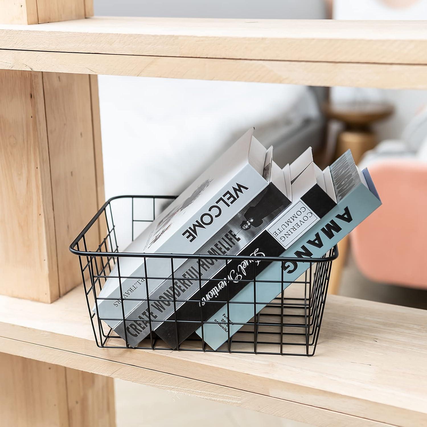 Cesta de Almacenamiento de Alambre JUNCHU CHERRY 5 Piezas Negra