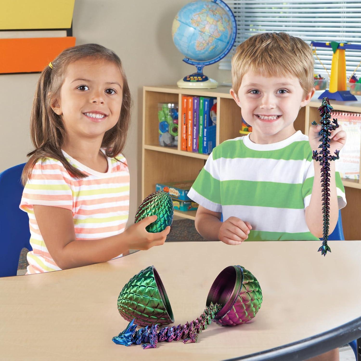 Conjunto Dragón Impreso en 3D y Huevo Articulado 30.48cm