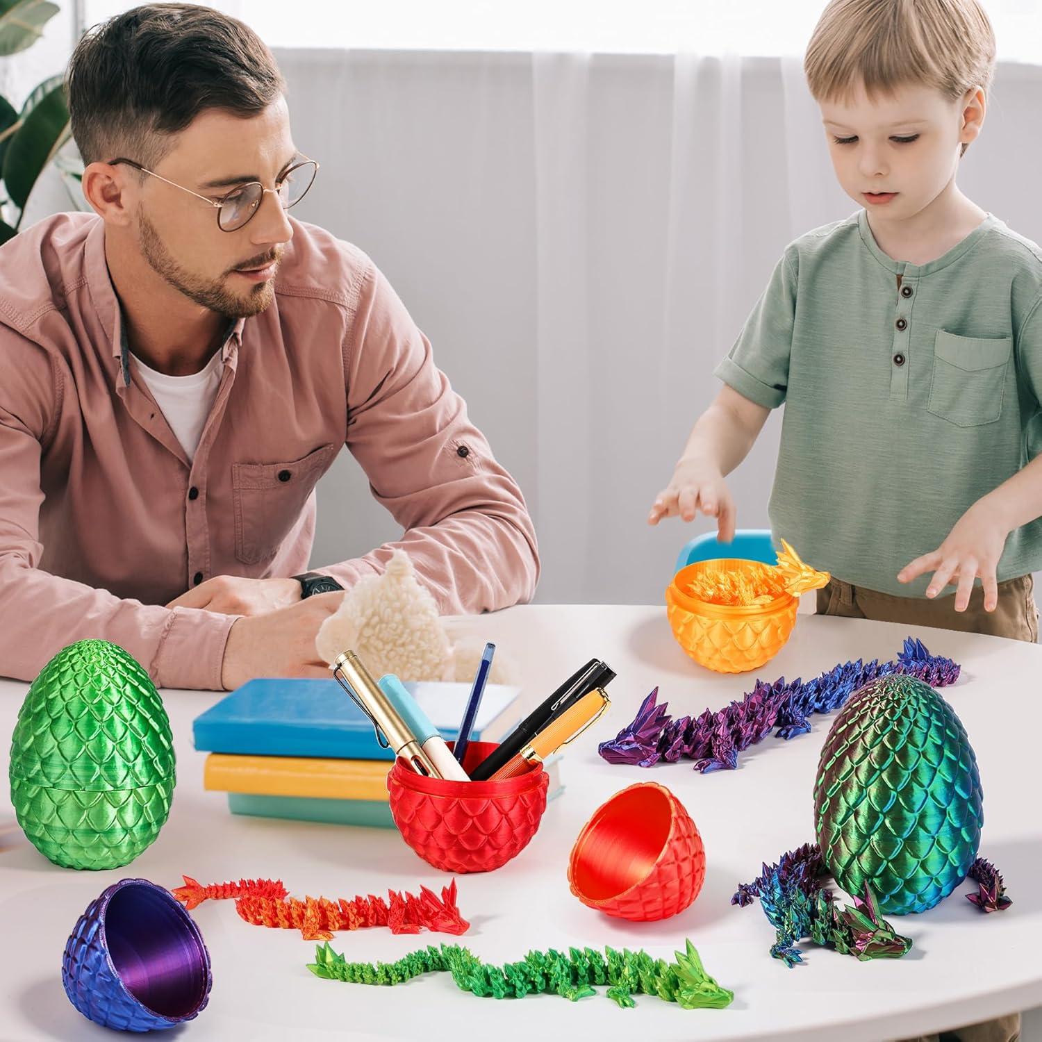 Conjunto Dragón Impreso en 3D y Huevo Articulado 30.48cm