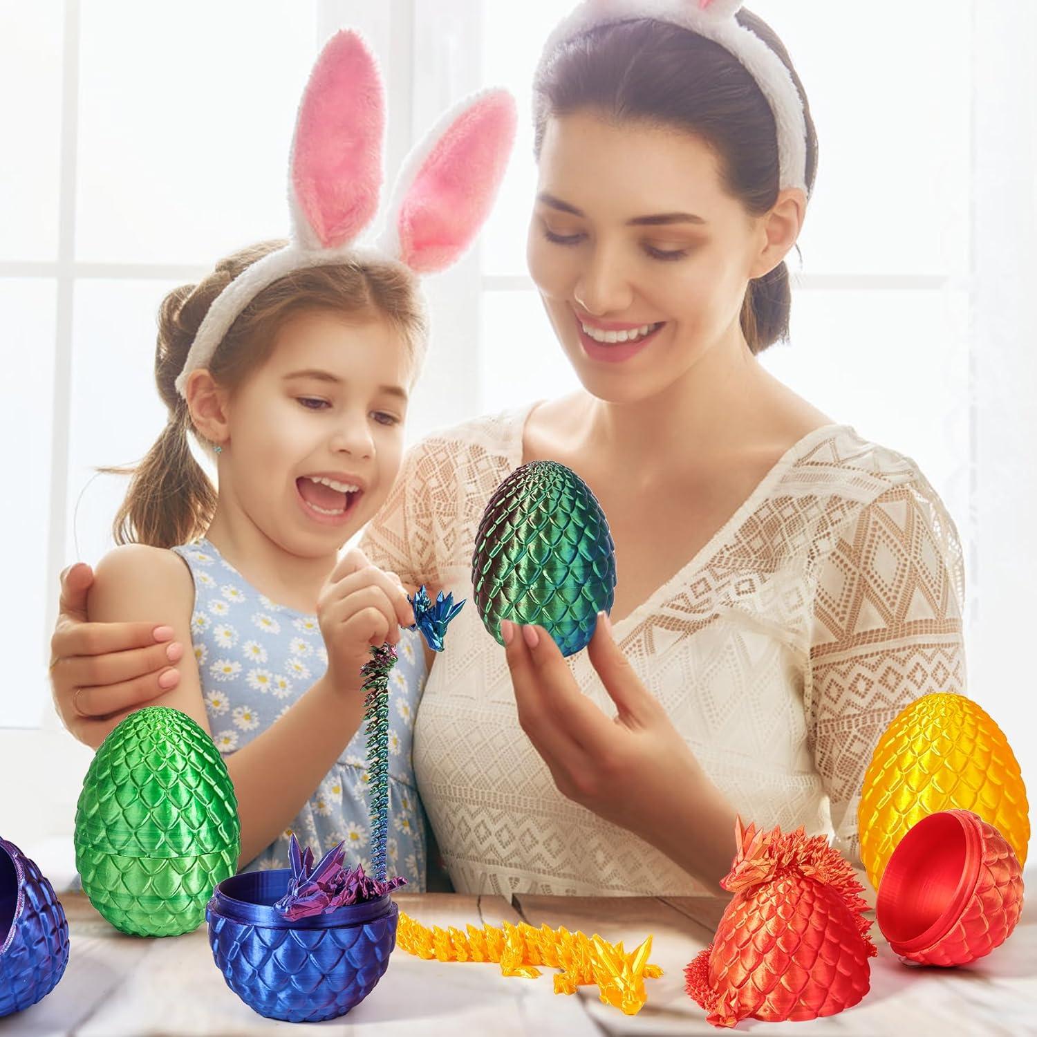 Conjunto Dragón Impreso en 3D y Huevo Articulado 30.48cm