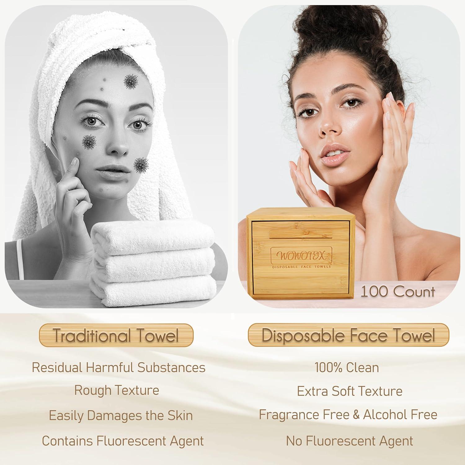 Contenedor de Toallas de Bambú WOWOTEX con 100 Toallas Biodegradables