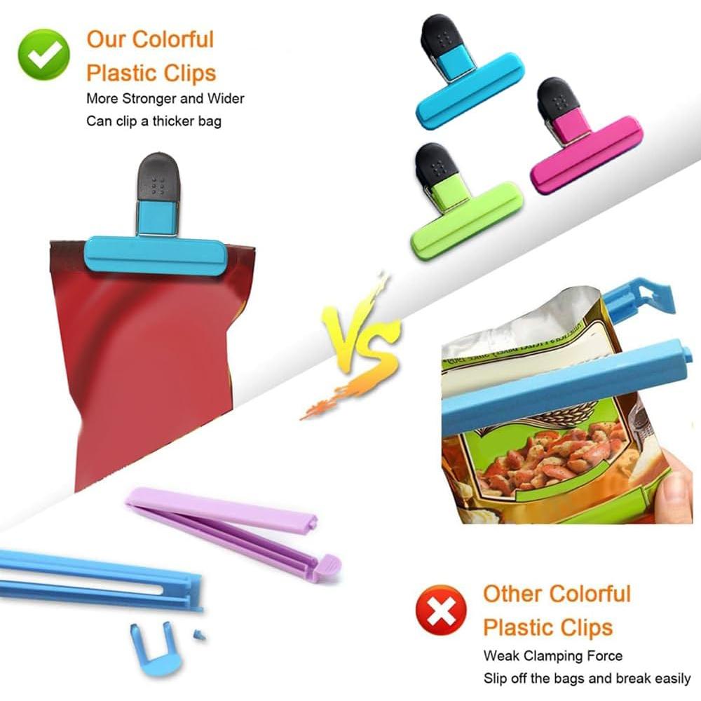 Clips Reutilizables para Bolsas BamLue - 10 Piezas, 5 Colores