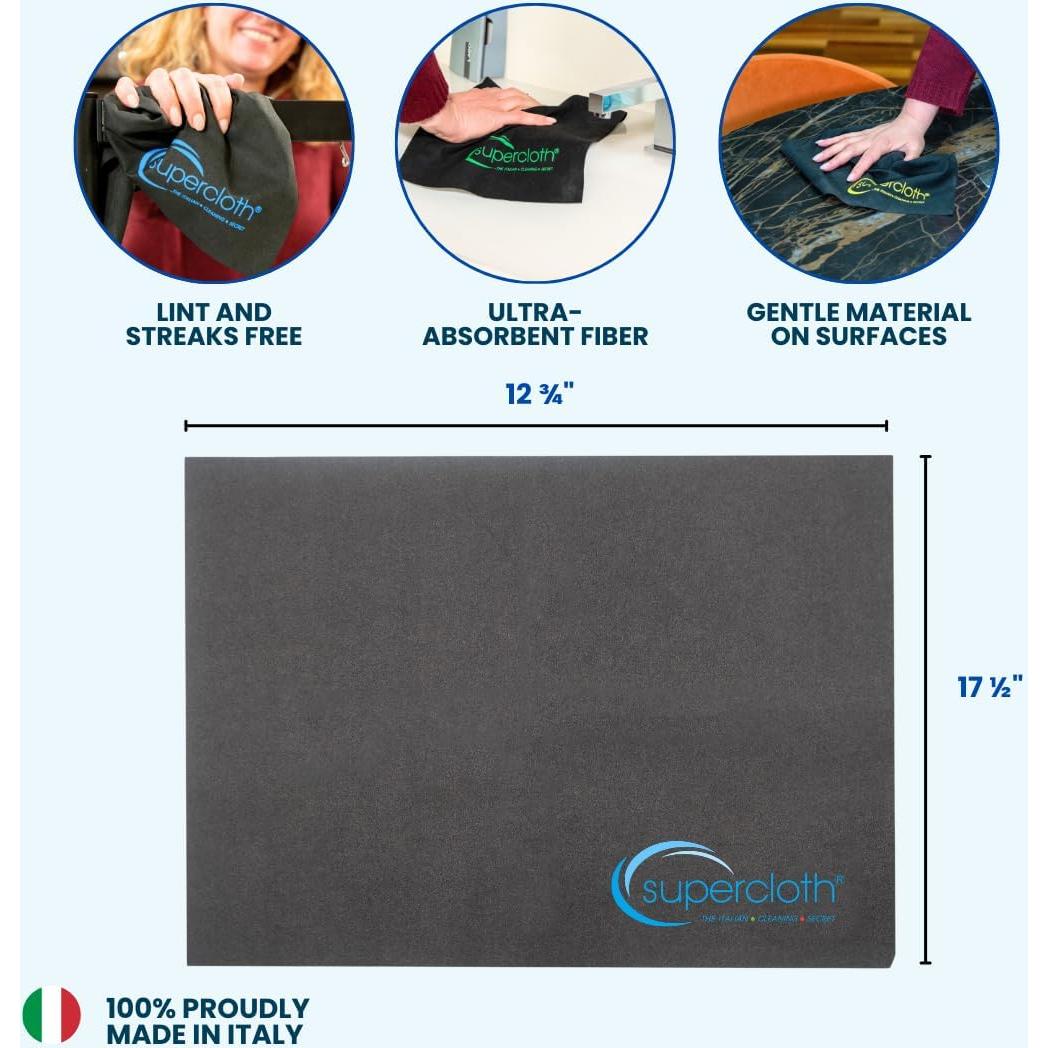 Paño de Microfibra Supercloth® Premium 2 Pcs - Limpieza Eficaz