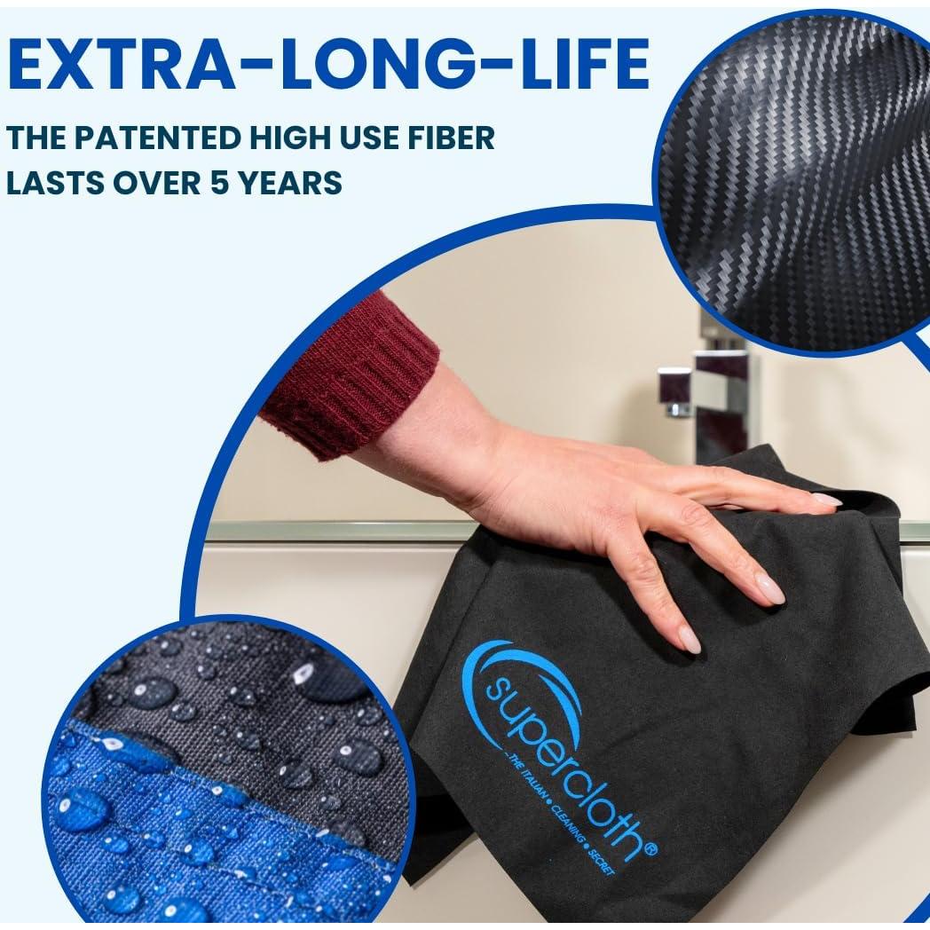 Paño de Microfibra Supercloth® Premium 2 Pcs - Limpieza Eficaz