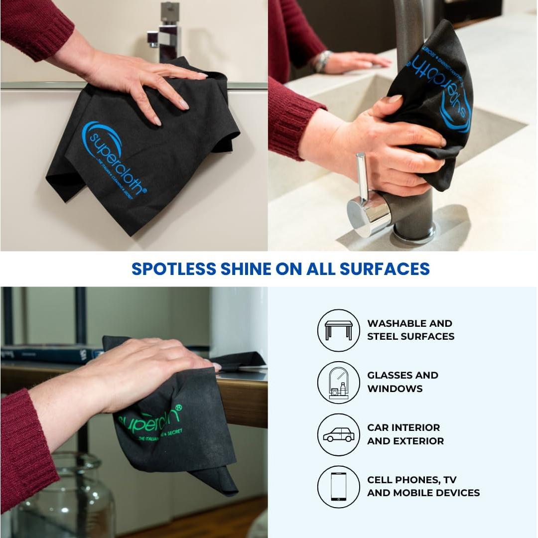 Paño de Microfibra Supercloth® Premium 2 Pcs - Limpieza Eficaz