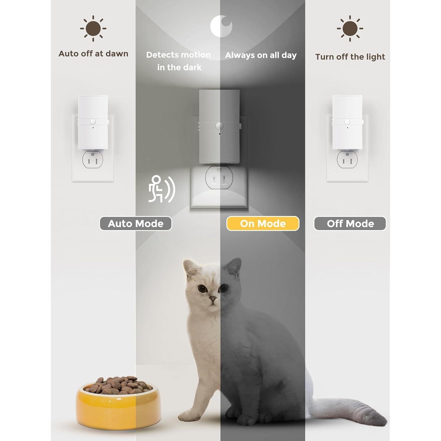 Luz Nocturna LED Regulable con Sensor de Movimiento LOHAS - 2 Piezas