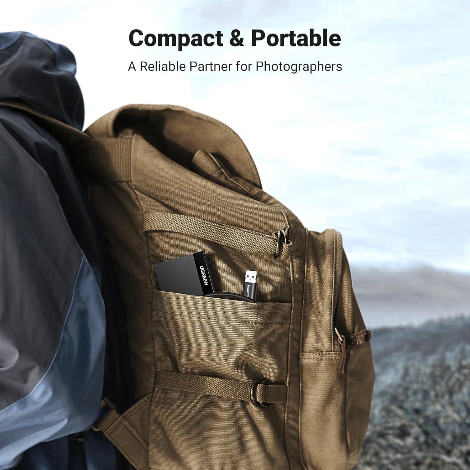 Lector de Tarjetas UGREEN USB 3.0 5Gbps 4 en 1 Negro