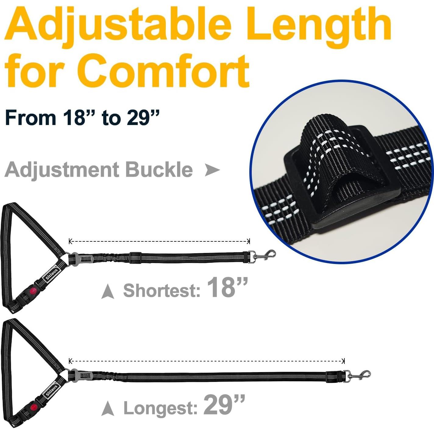 Cinturón de Seguridad para Perros Sitiaus - Correa Ajustable 3 en 1