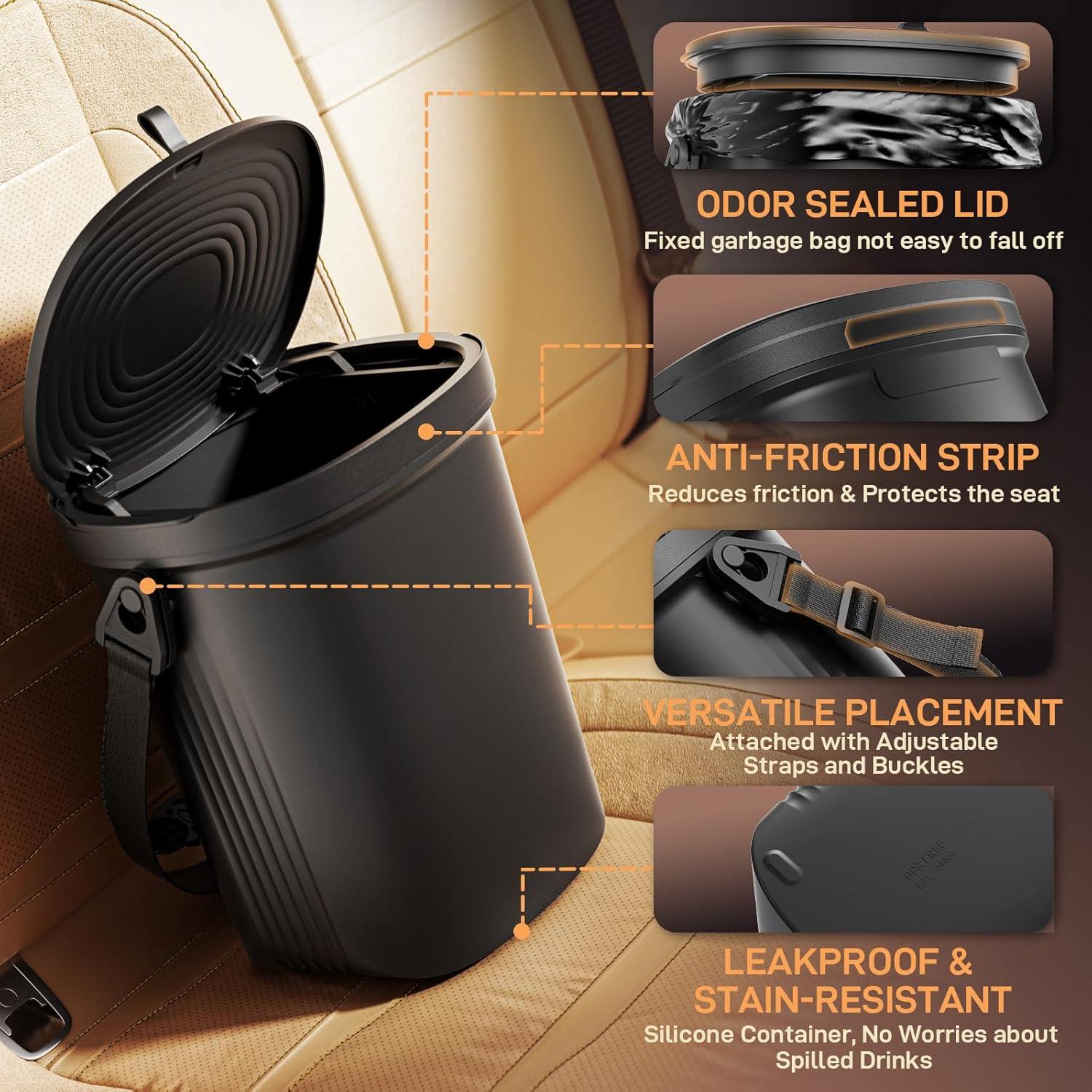Basurero para Auto Waretary 7.57L Silicona a Prueba de Fugas