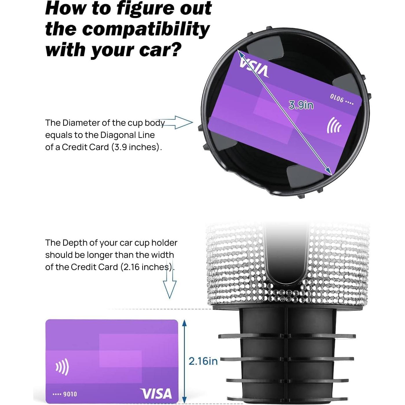 Soporte de Vaso Expansor JOYTUTUS para Auto - Plateado - 532-1183 ml