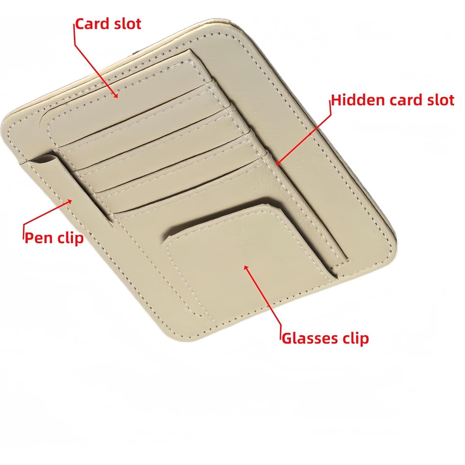 Organizador de Visera de Auto AWinjoy Beige Universal