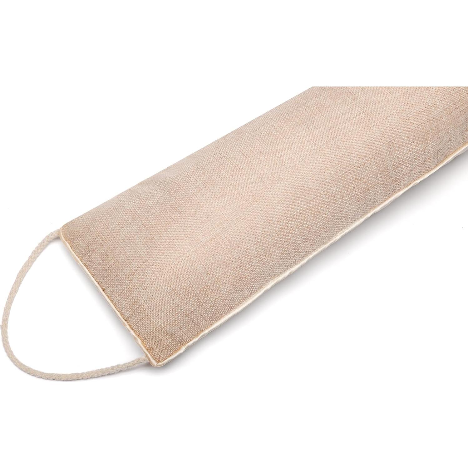 Tope de Puerta de Lino Beige 91 cm - Aislamiento y Estilo