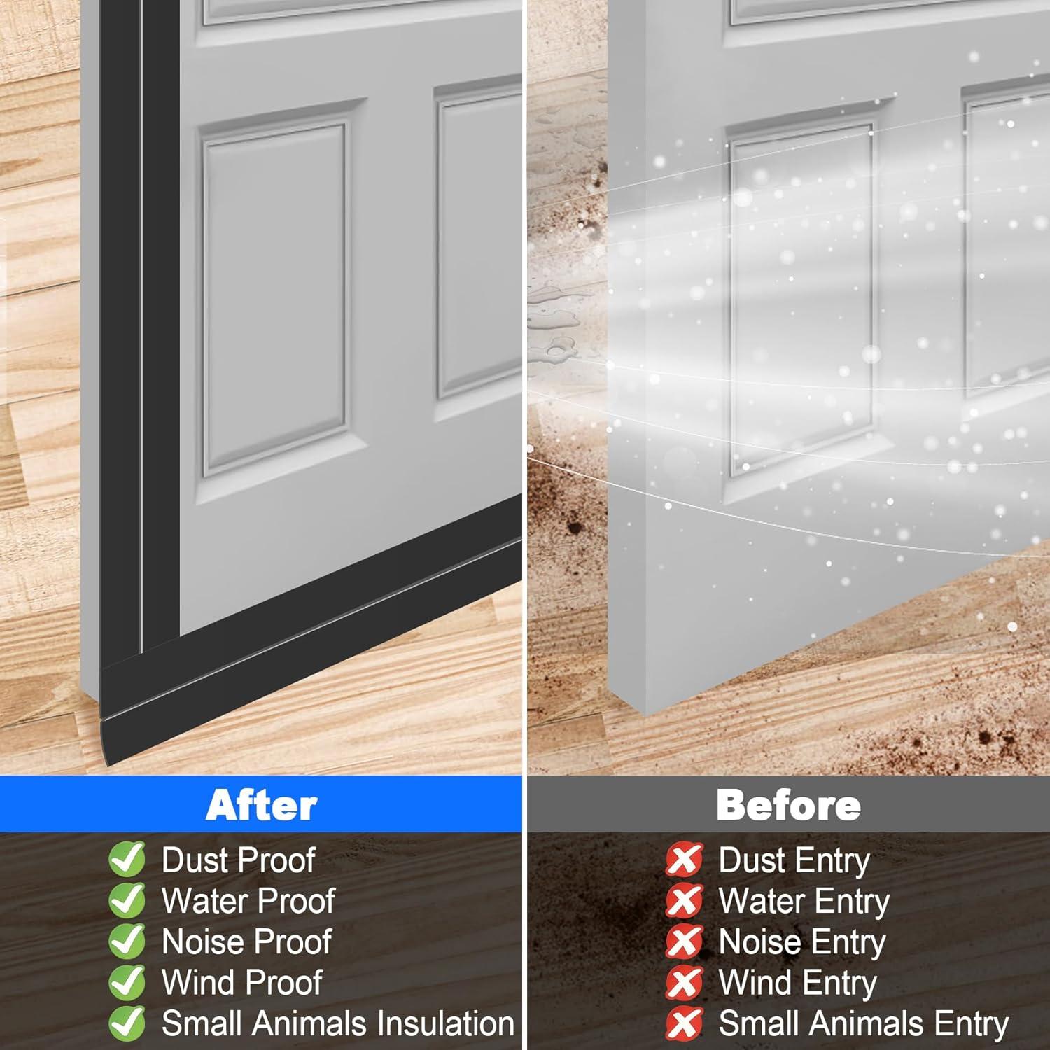 Tira de Sellado de Silicona ToLanbbt 2.54 cm x 6.1 m Negro