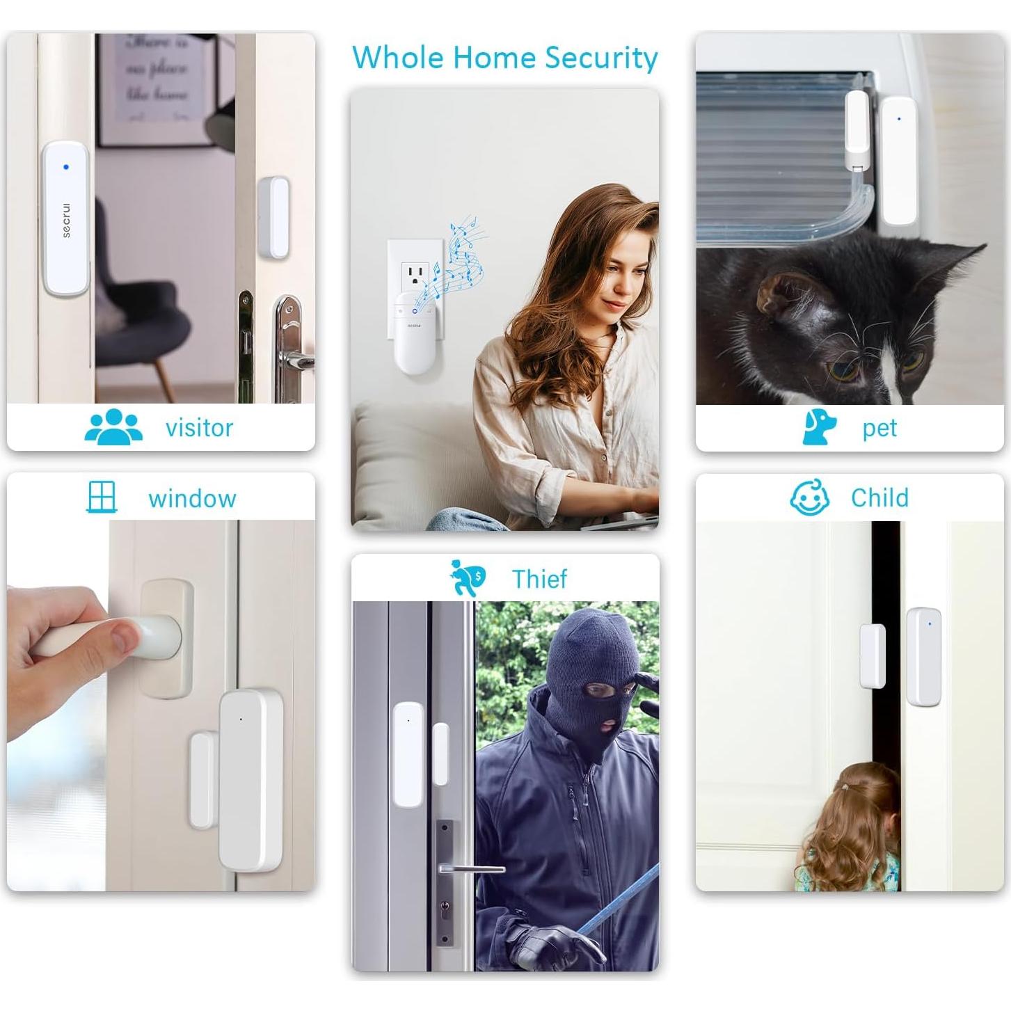 Sensor de Puerta Inalámbrico AMHEY M991+D037 con Timbre Ajustable