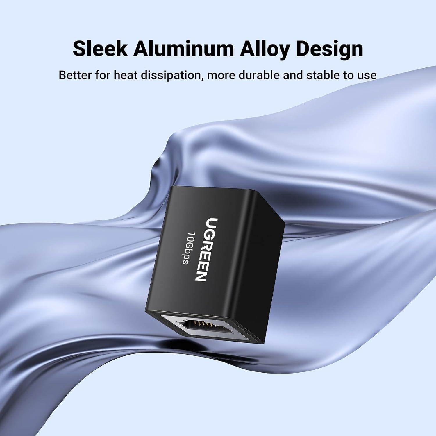 Extensor Ethernet UGREEN 10Gbps 100m Cat8 Cat7 Cat6 Negro