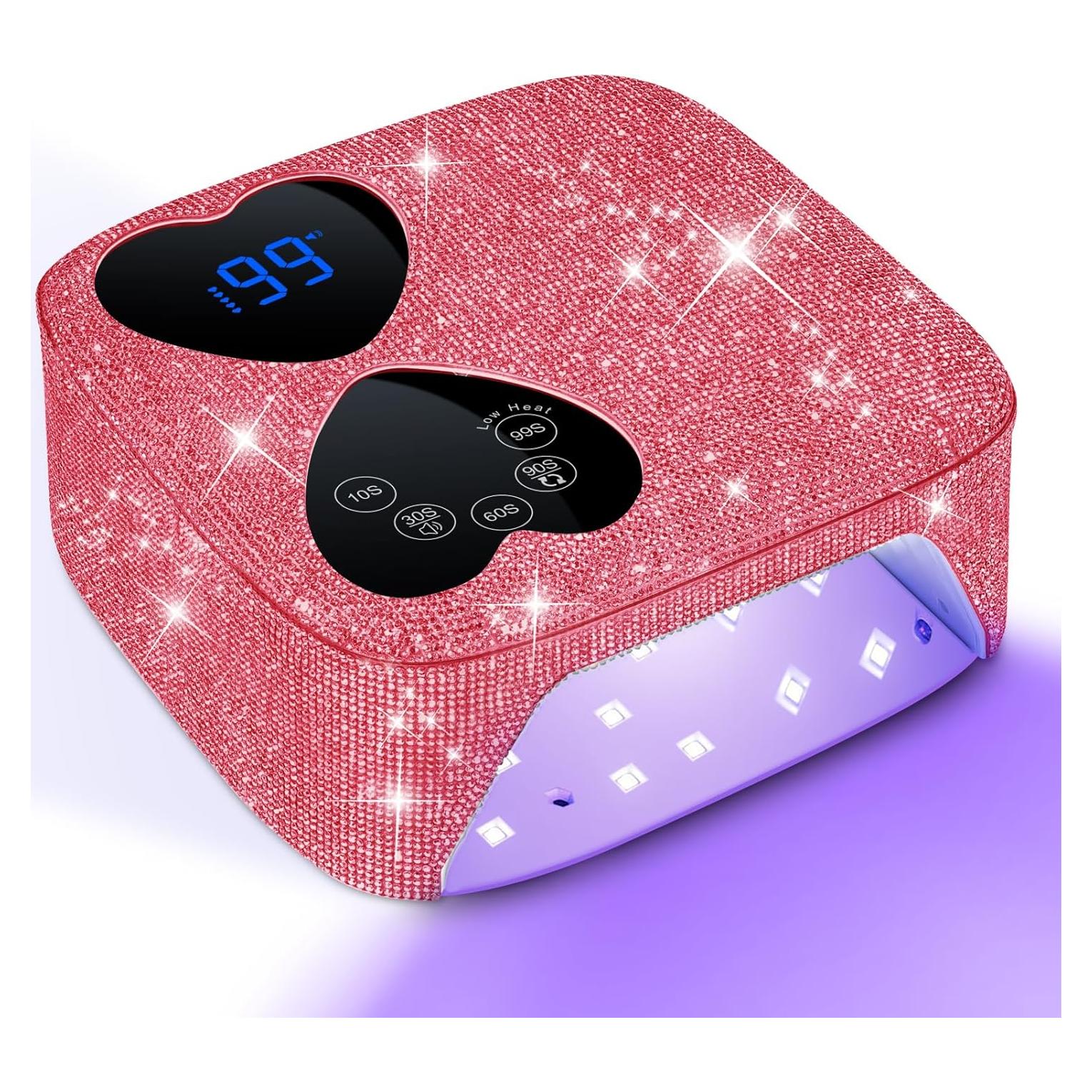 Lámpara de Uñas LED UV HUITINE 80W Inalámbrica Rosa
