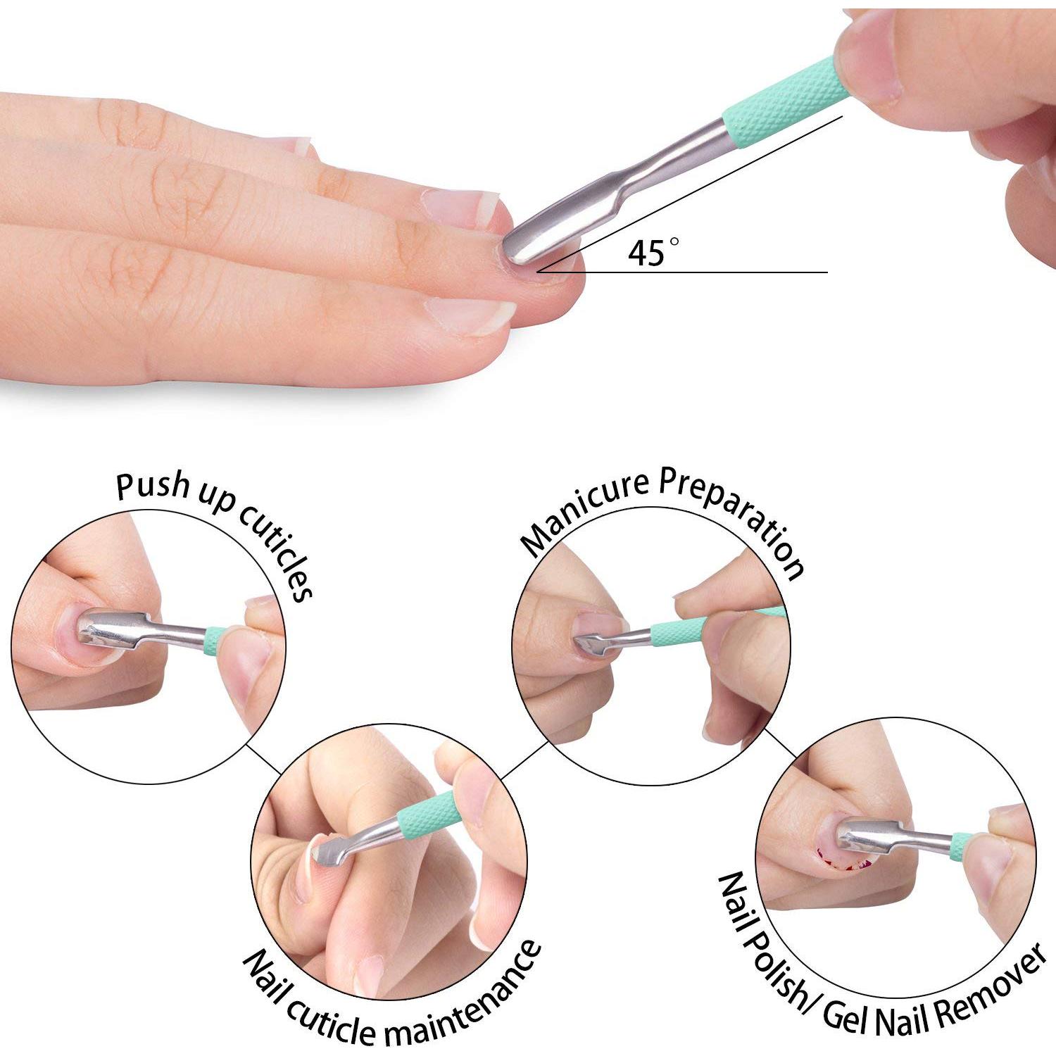 Cortador de Cutículas Ejiubas Acero Inoxidable Verde Profesional