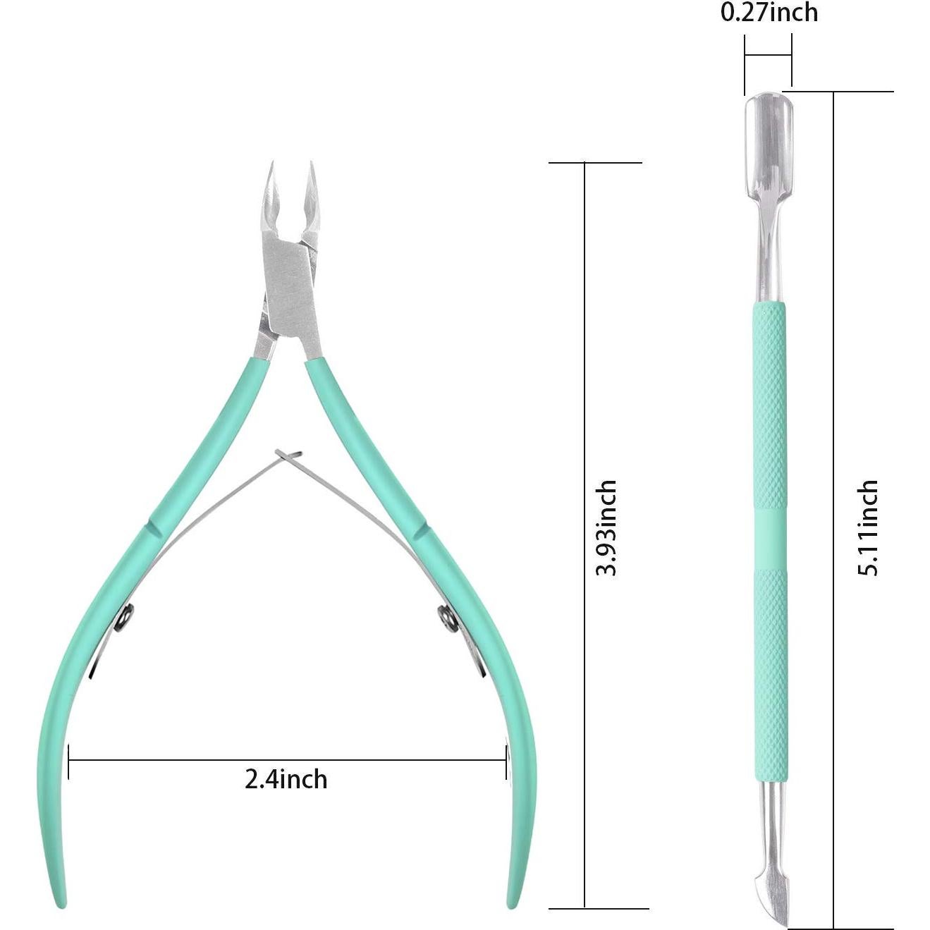Cortador de Cutículas Ejiubas Acero Inoxidable Verde Profesional