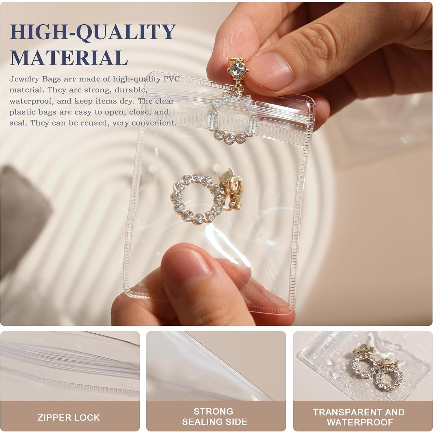 20 Bolsas de Joyería Transparente HOMEHIVE Antioxidante