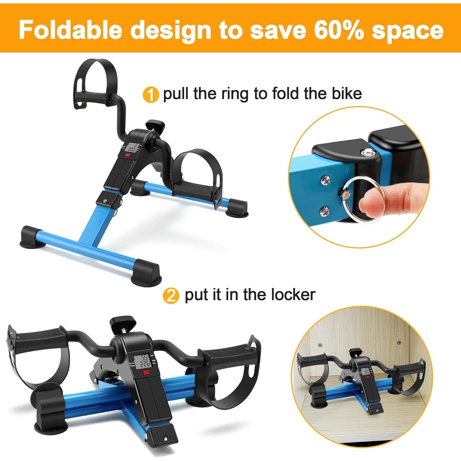 Ejercitador de Pedales Plegable LEWANJA con Monitor LCD