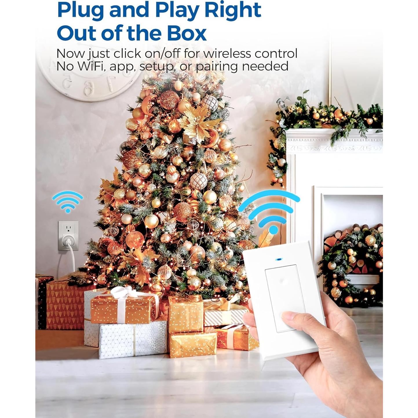 Toma de Corriente Inalámbrica WILAWELS con Control Remoto 30m