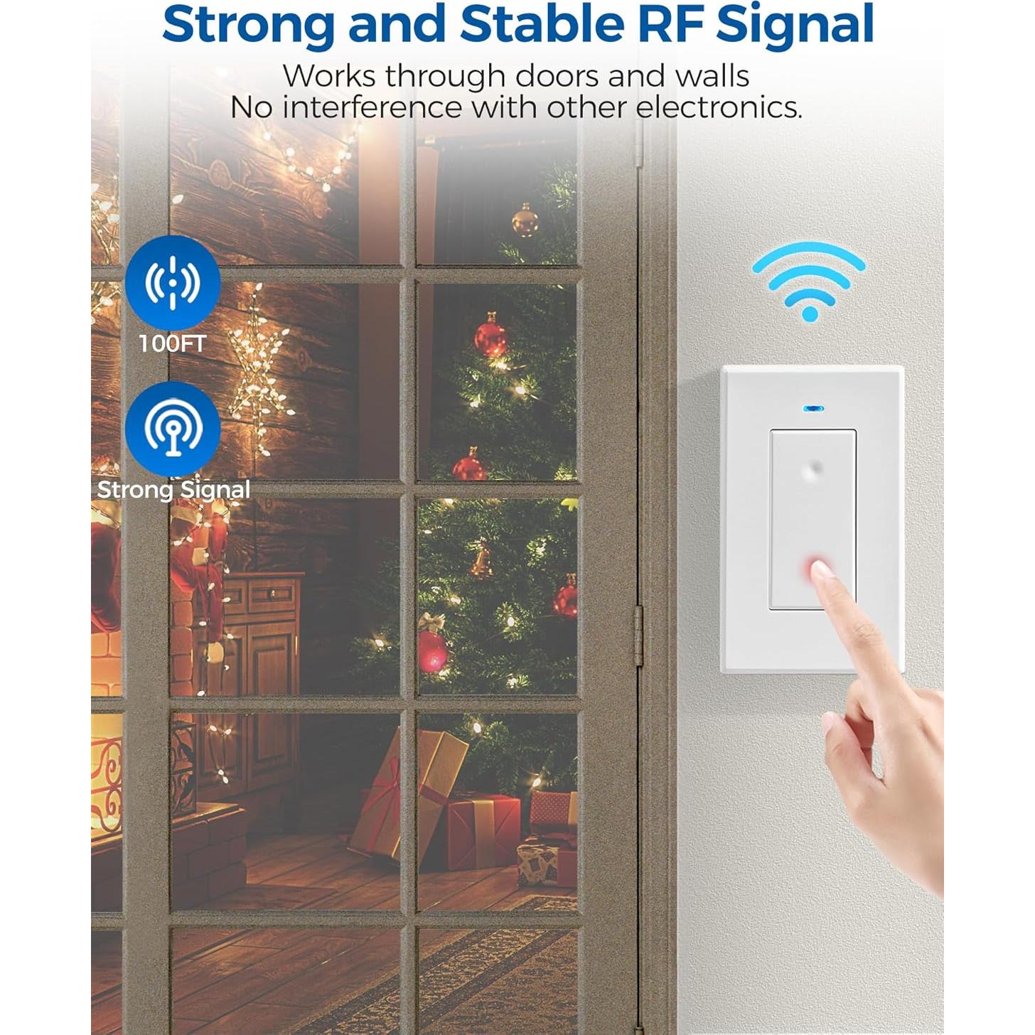 Toma de Corriente Inalámbrica WILAWELS con Control Remoto 30m