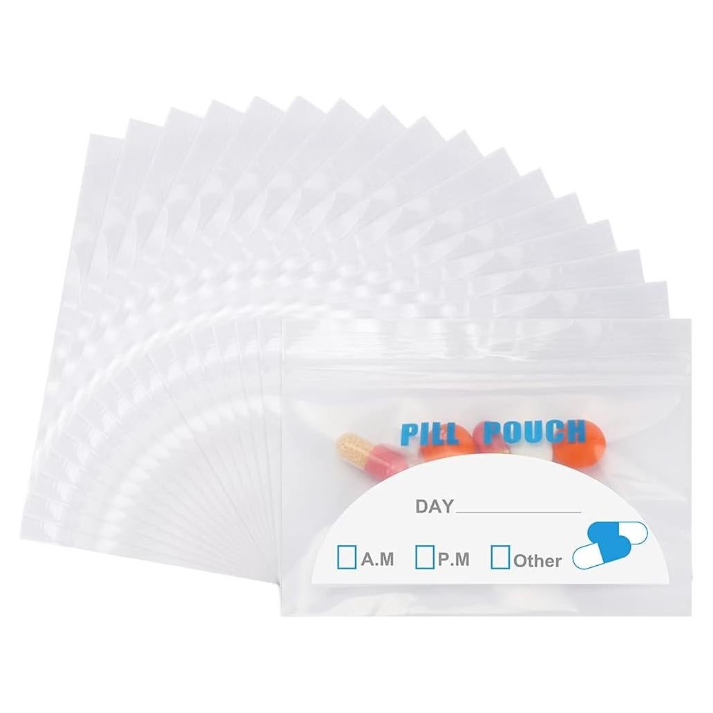 Paquete de 100 bolsas para pastillas Muchengbao 10.16x6.99cm