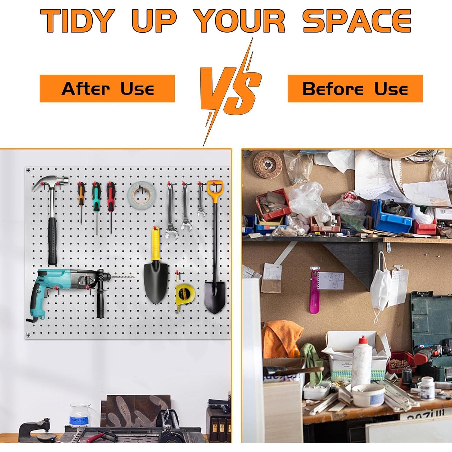 Ganchos para Tablero Perforado Onsski 5cm - 25 Pcs Metal