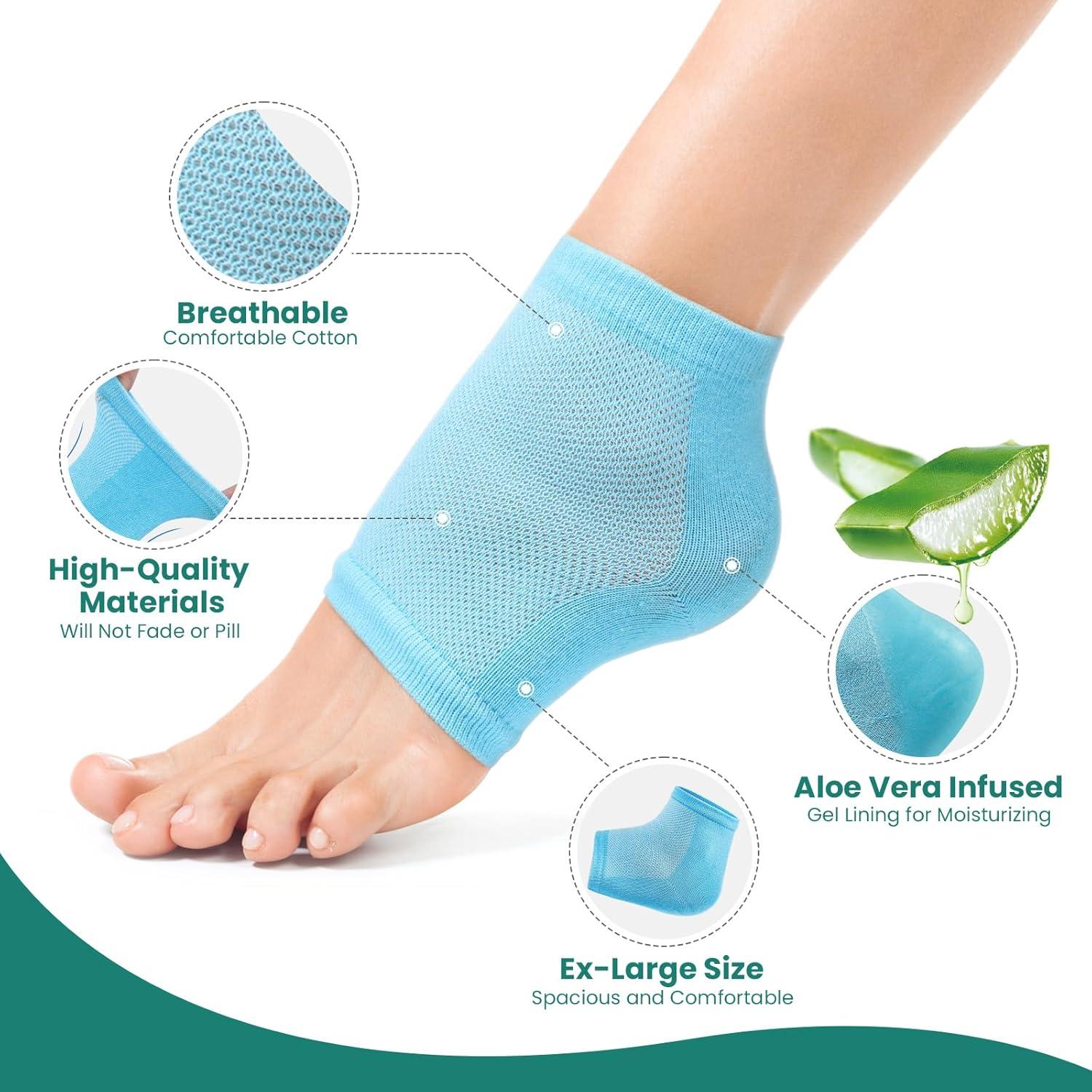 Calcetines Hidratantes Welnove - 2 Pares Aloe Vera - Extra Grande