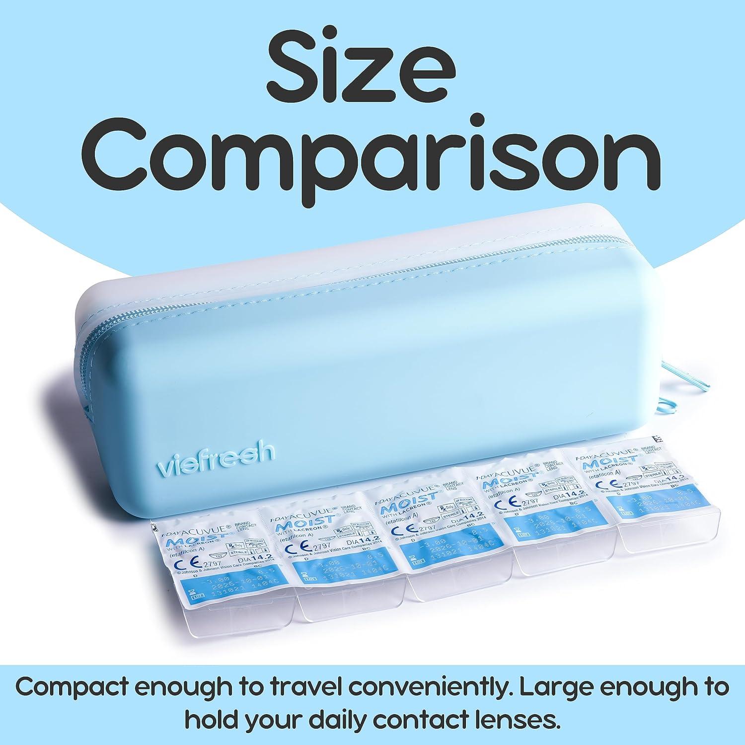 Estuche Organizador para Lentes de Contacto Visfresh Azul - 30 Lentes