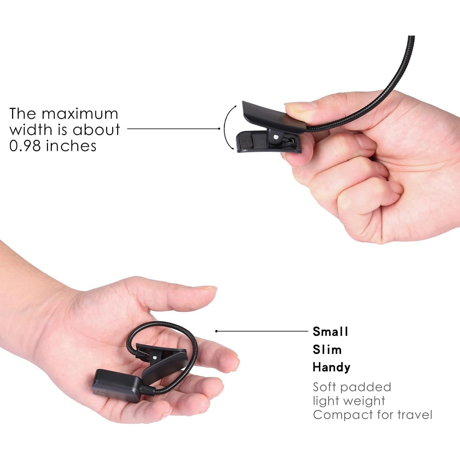 Lámparas de Libro Recargables KunHe - Paquete de 4 Unidades