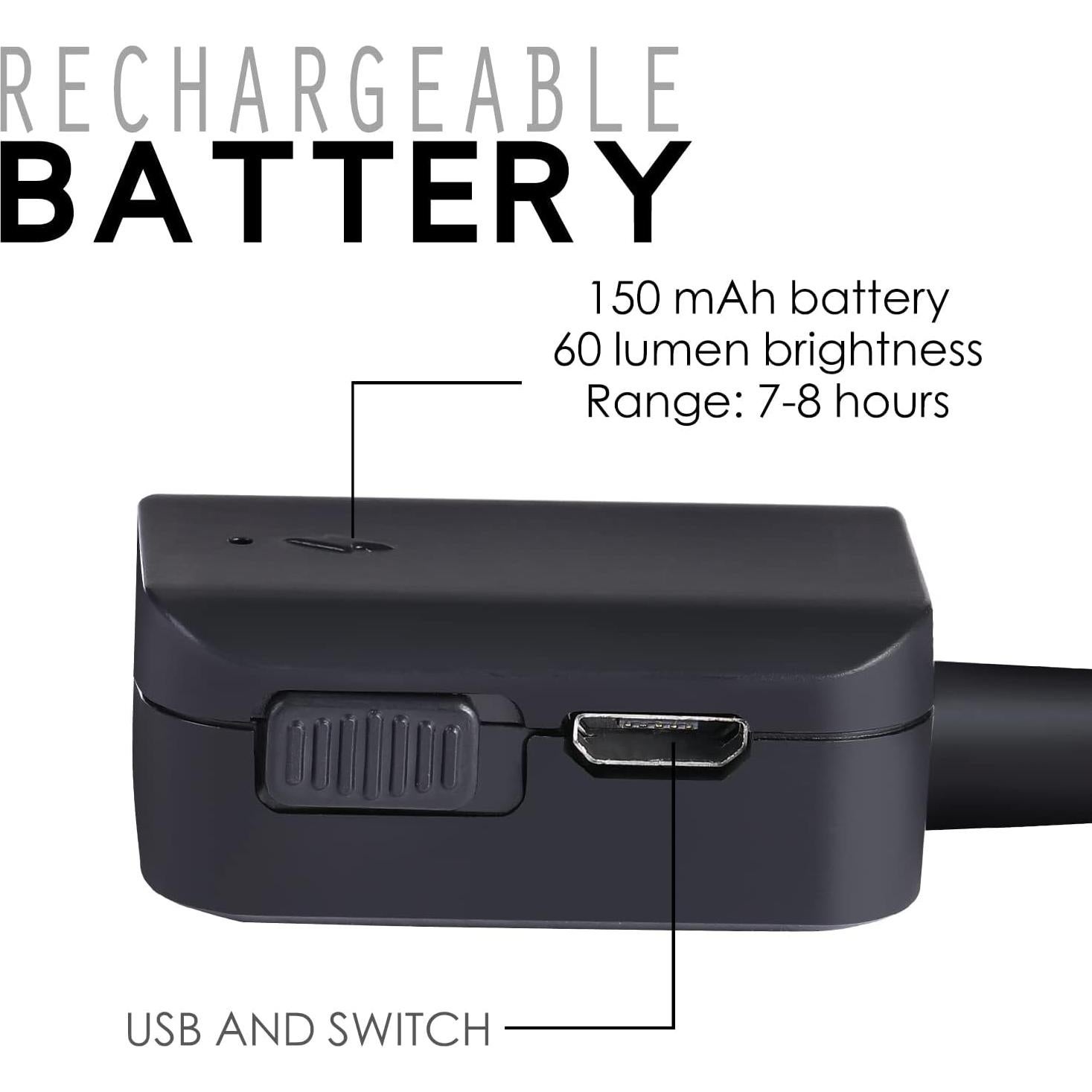 Lámparas de Libro Recargables KunHe - Paquete de 4 Unidades