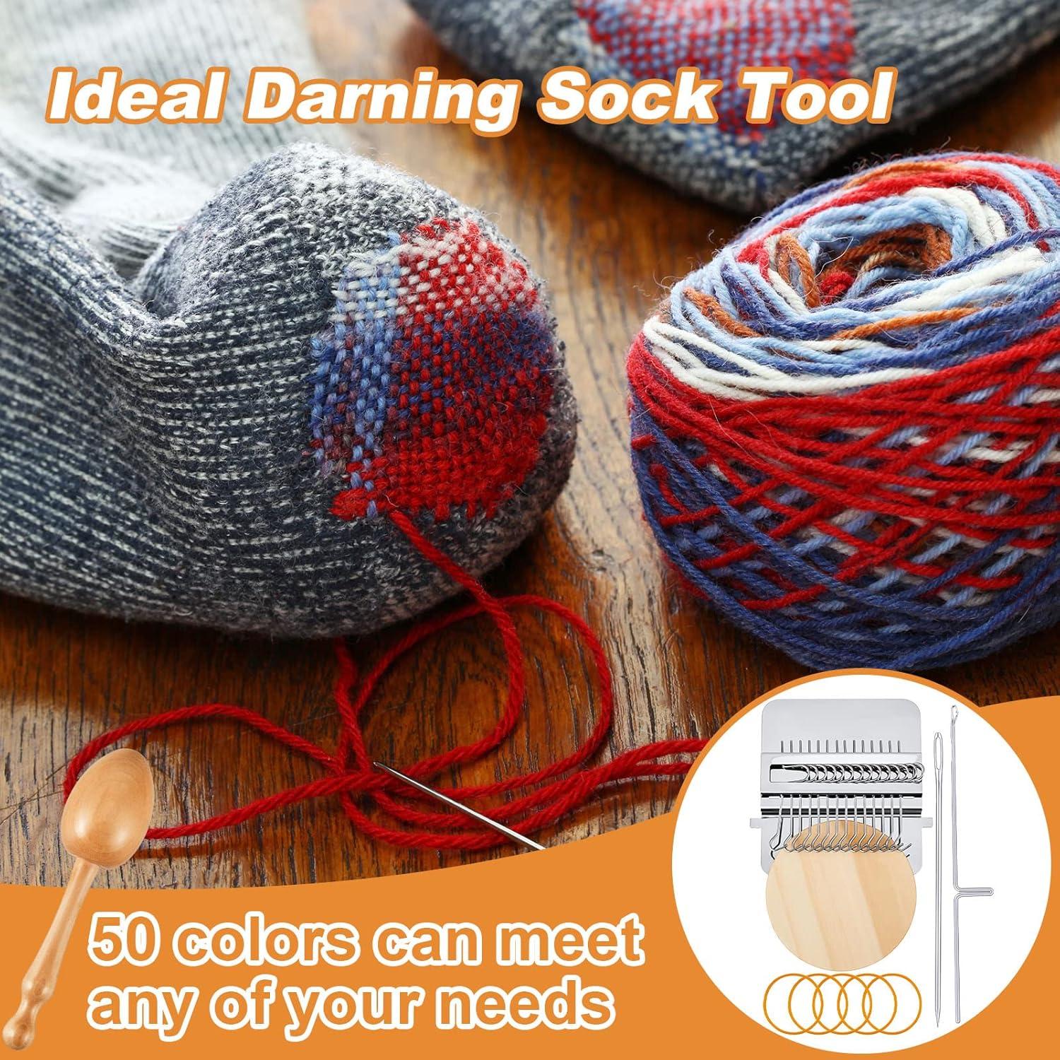 Kit de Remendar Calcetines Jexine con Huevo y Telar 50 Colores