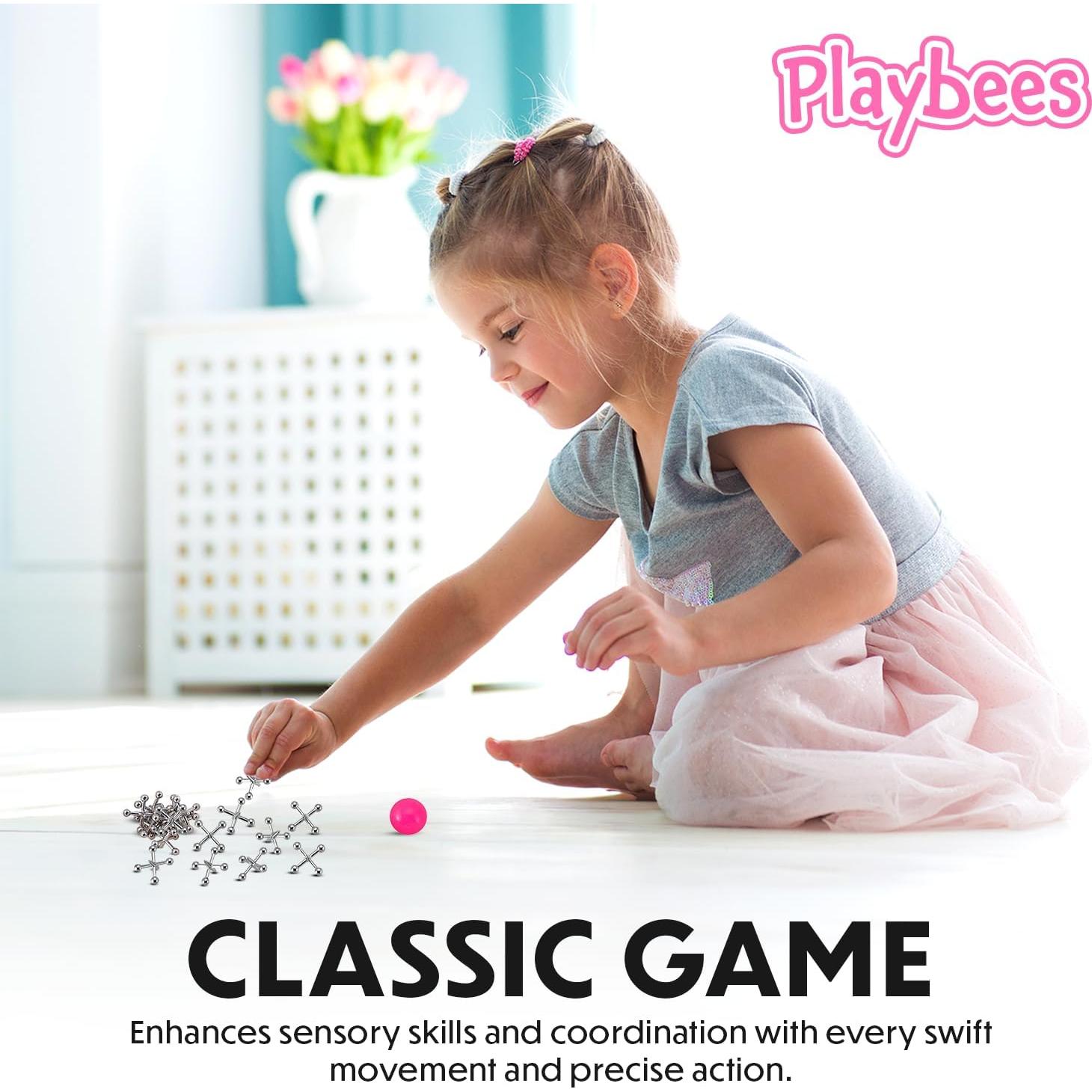 Juego de Jacks de Metal Playbees - 12 Sets para Niños